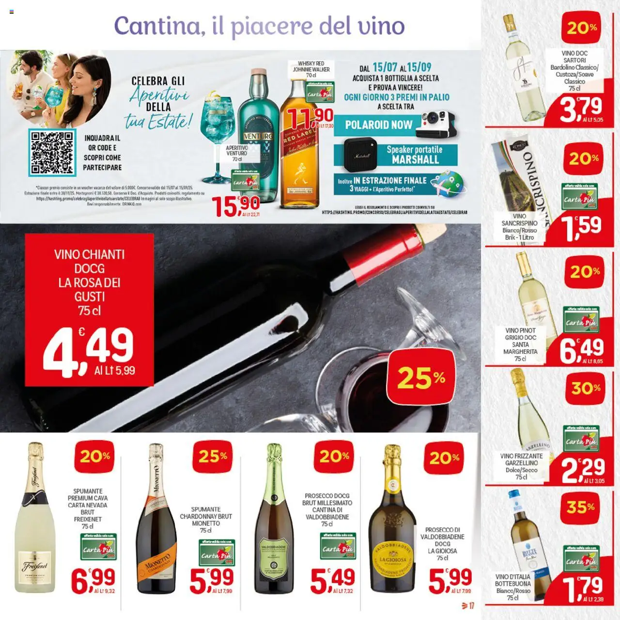 Volantino CRAI del 21.08.2025 | Pagina: 17 | Prodotti: Vino, Speaker, Bottiglia, Aperitivo