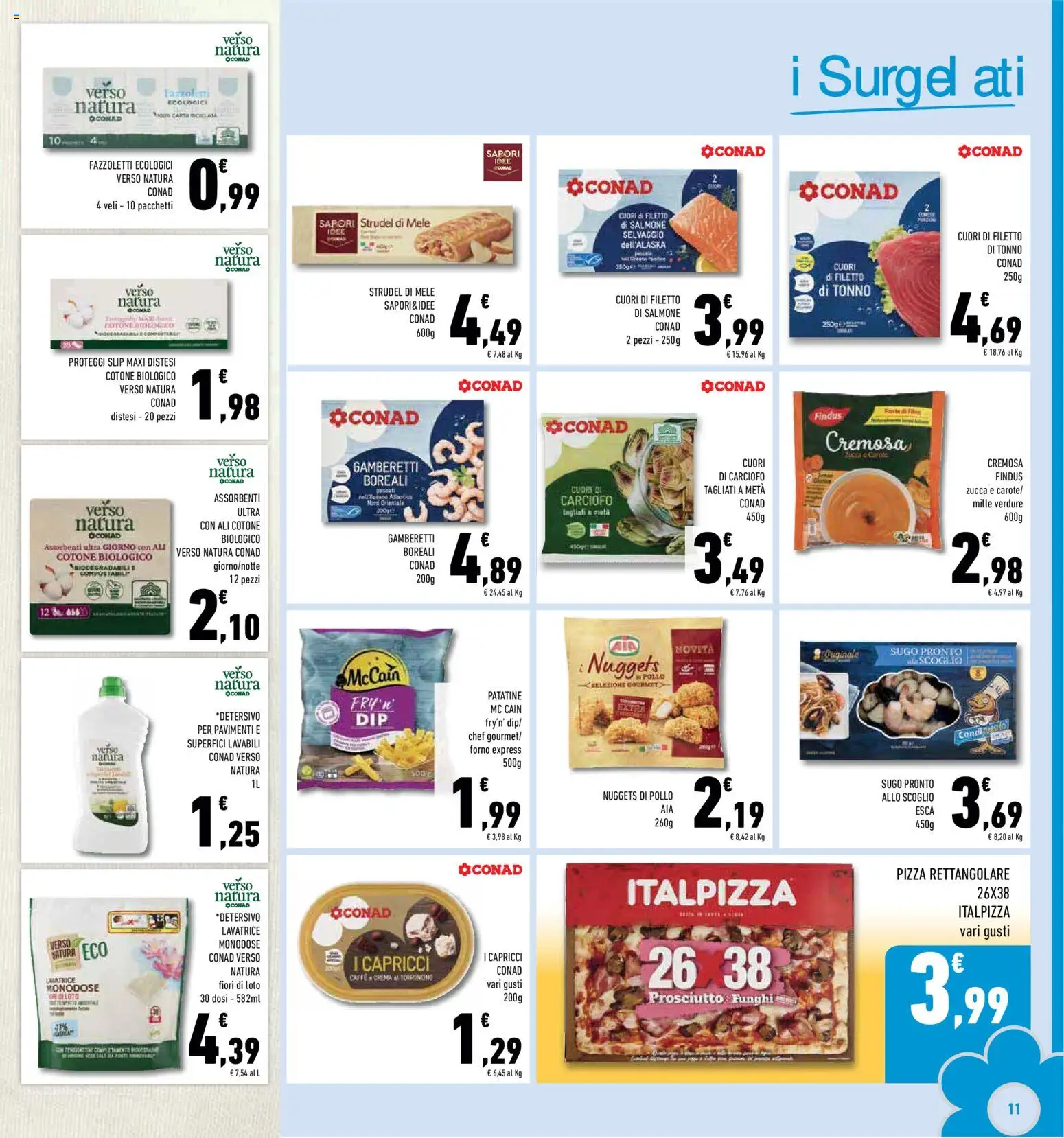 Volantino Conad del 01.12.2025 | Pagina: 11 | Prodotti: Pollo, Mele, Fazzoletti, Slip