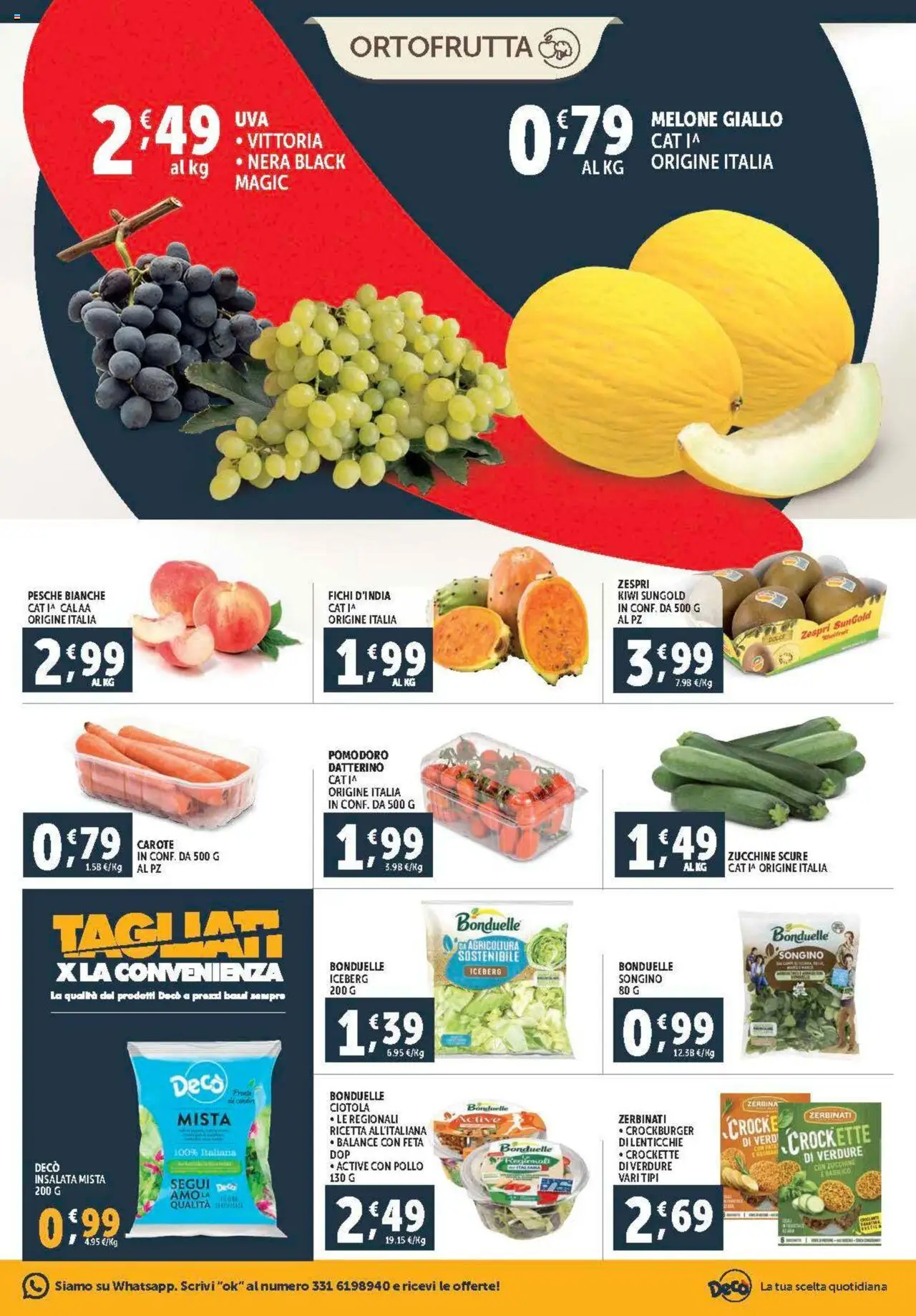 Volantino Decò del 08.08.2025 | Pagina: 5 | Prodotti: Insalata, Verdure, Melone, Feta