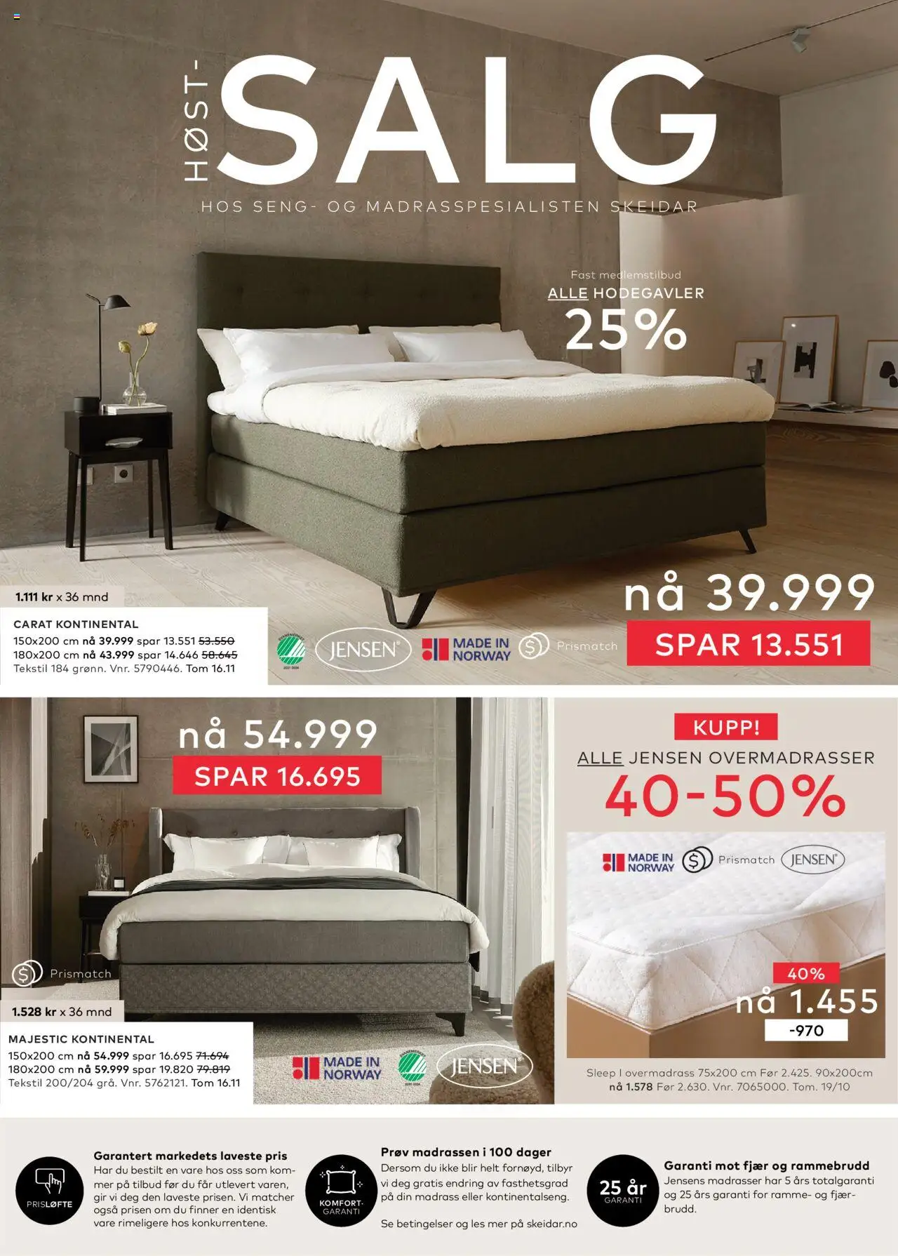 {H1} | Side: 5 | Produkter: Overmadrass, Kontinentalseng, Seng, Madrass