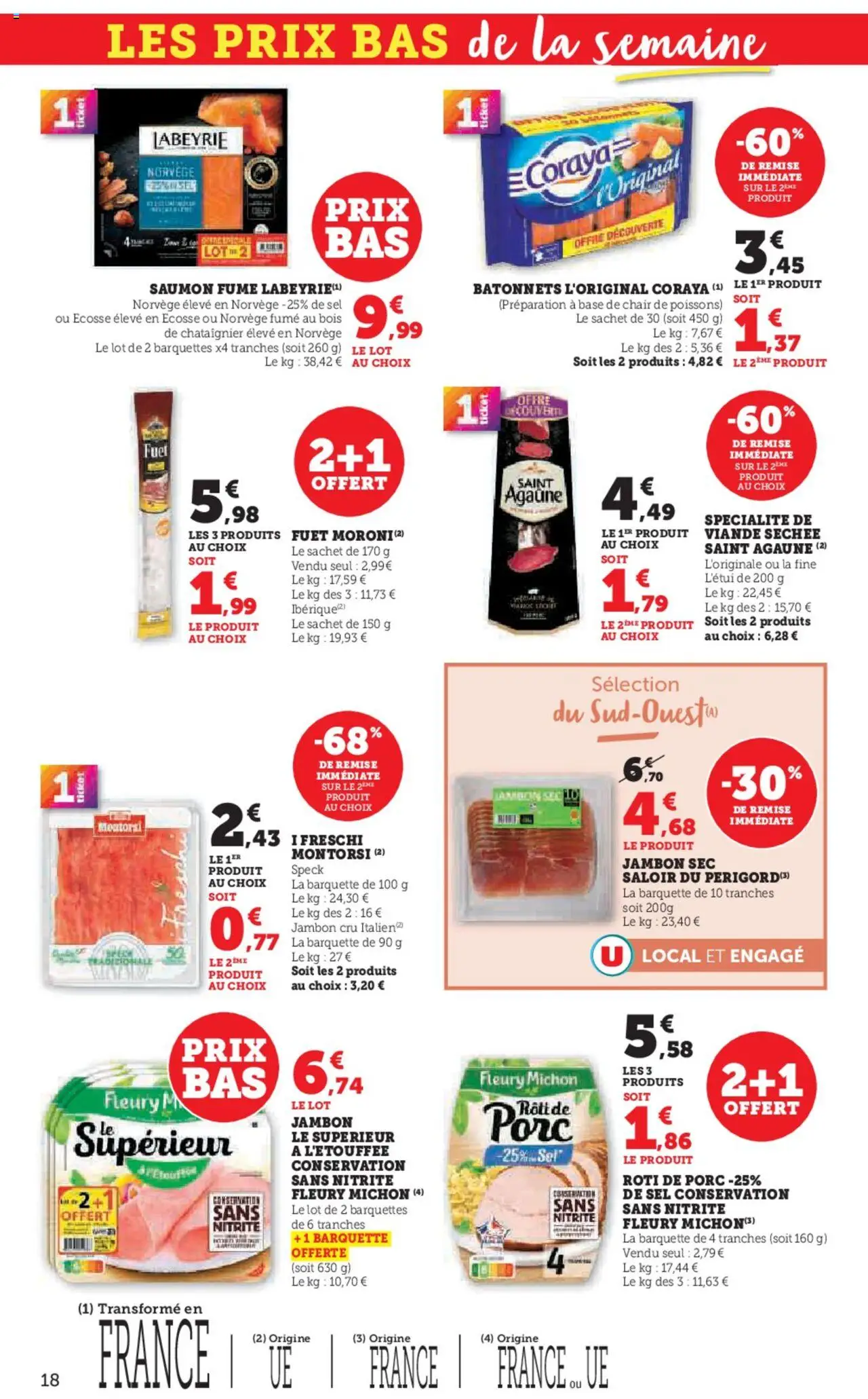  | Page: 18 | Produits: Jambon Cru, Viande, Porc, Saumon