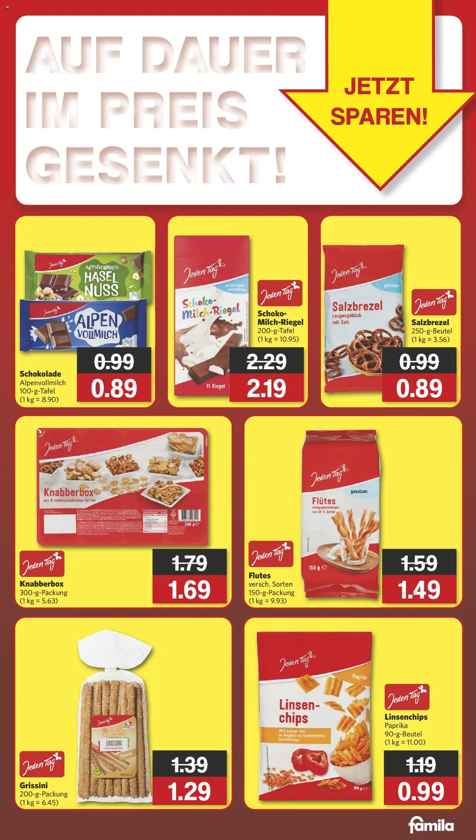 Famila Nordwest Auf Dauer im Preis Gesenkt – gültig ab 11.02.2026 | Seite: 2 | Produkte: Butter, Schokolade, Paprika, Chips