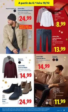Pré-visualização Esmara Men Camisola Merino, 50% Poliacrílico, 50% lã (Merino). Tam. M ao XL válido de 15.12.2025 | Página: 17