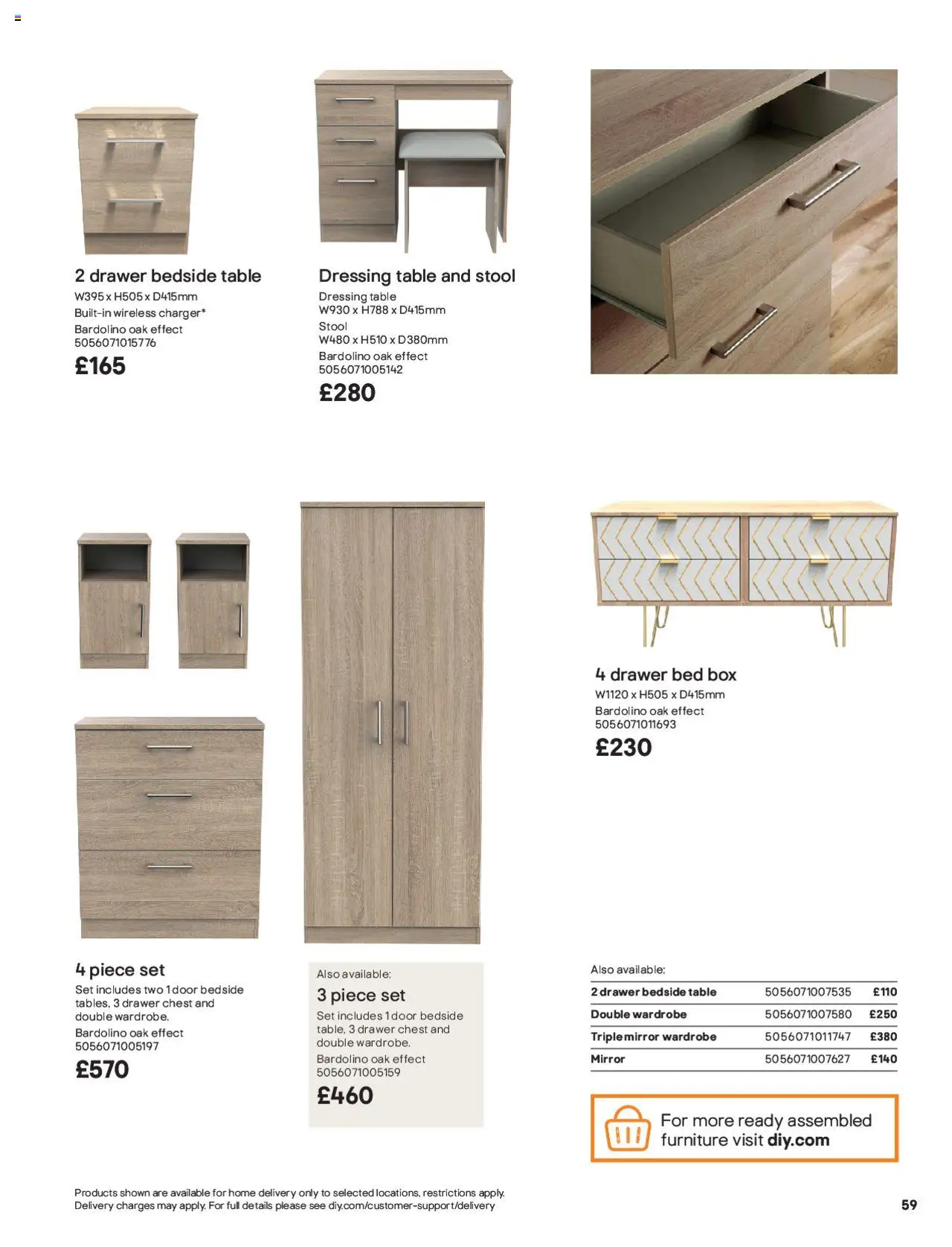  | Page: 59 | Products: Table, Double wardrobe, Drawer chest, Wardrobe