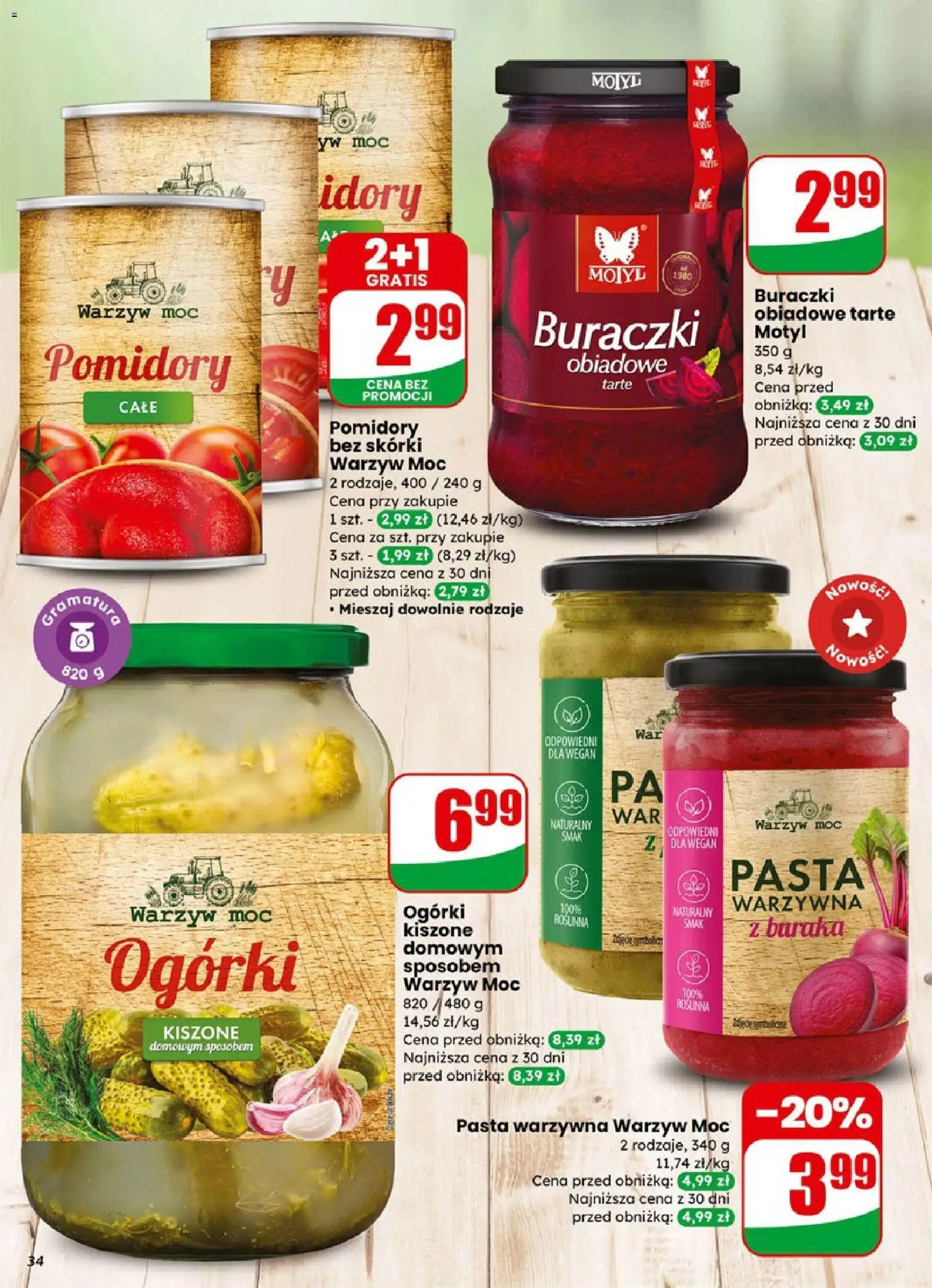 Dino Gazetka od 14.01.2026 | Strona: 34 | Produkty: Pasta warzywna, Pomidory, Ogórki