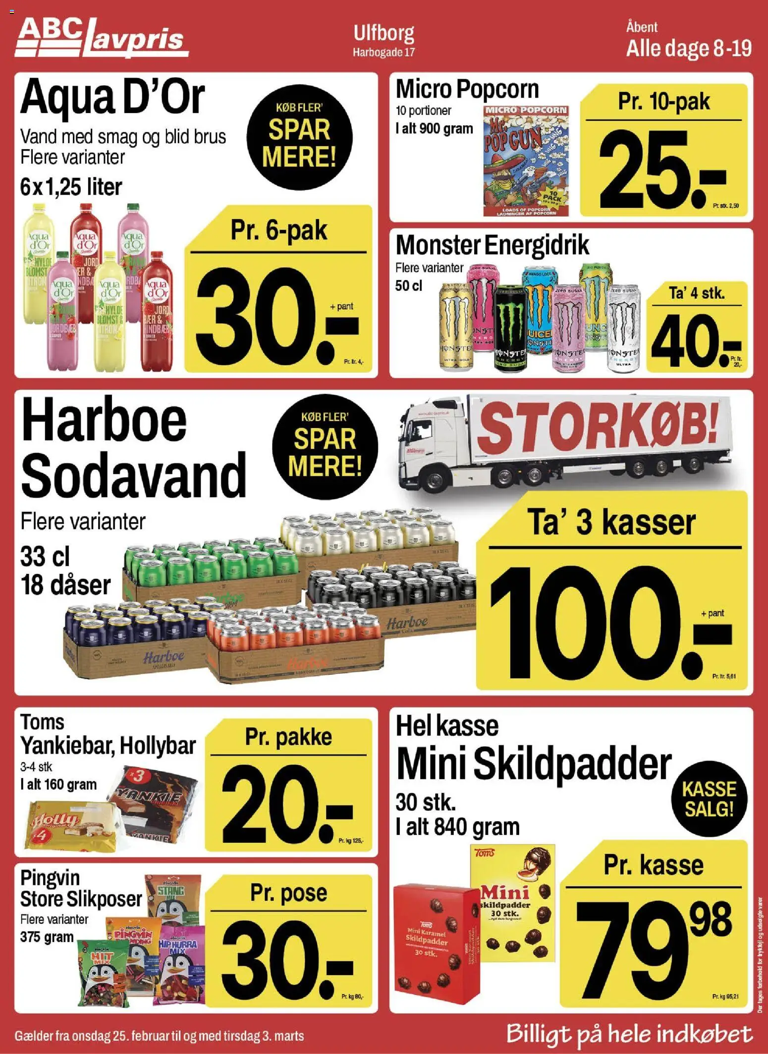Abc Lavpris tilbudsavis – gyldig fra 25.02.2026 | Side: 4 | Produkter: Mango, Hylde, Sodavand, Popcorn