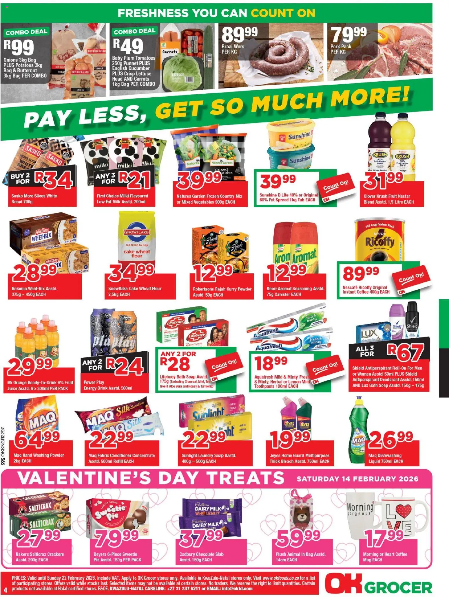 New OK Foods catalogue – valid from 11.02.2026 | Page: 4 | Products: Cake, Conditioner, Seasoning, Aromat