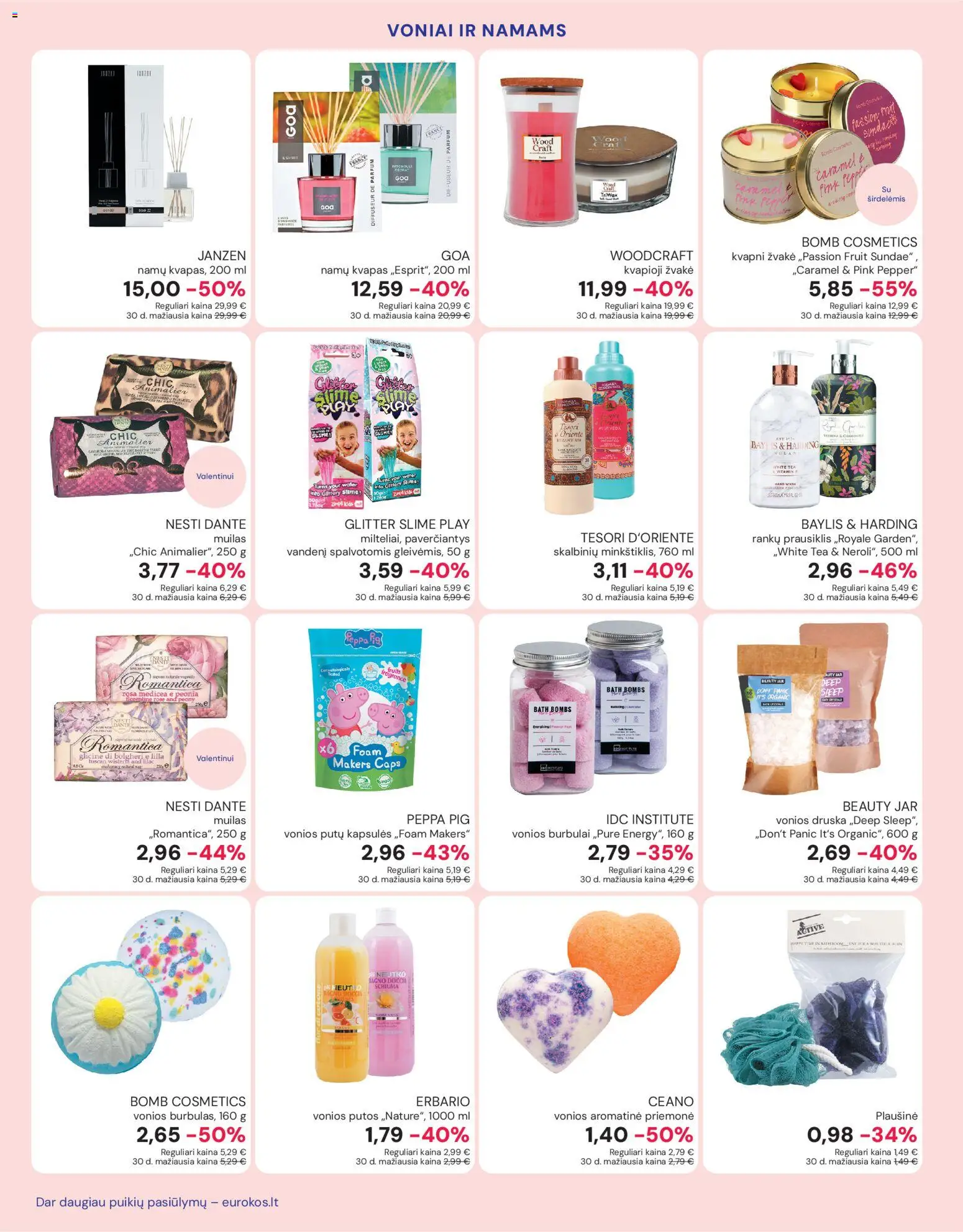 Eurokos akcijos nuo 03.02.2026 | Puslapis: 14 | Prekių: Kvapas, Vonios druska, Muilas, Vonios putos