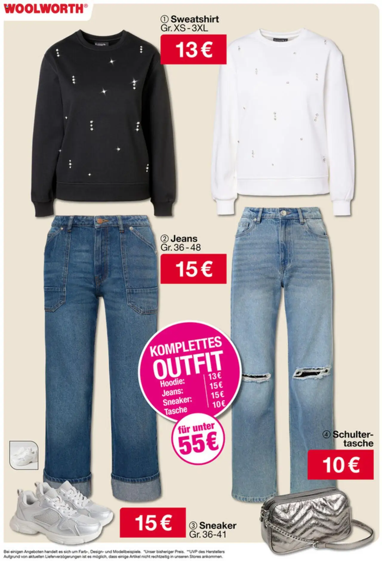 Woolworth Prospekt 	 – gültig ab 05.09.2025 | Seite: 10 | Produkte: Tasche, Sweatshirt, Hoodie, Jeans