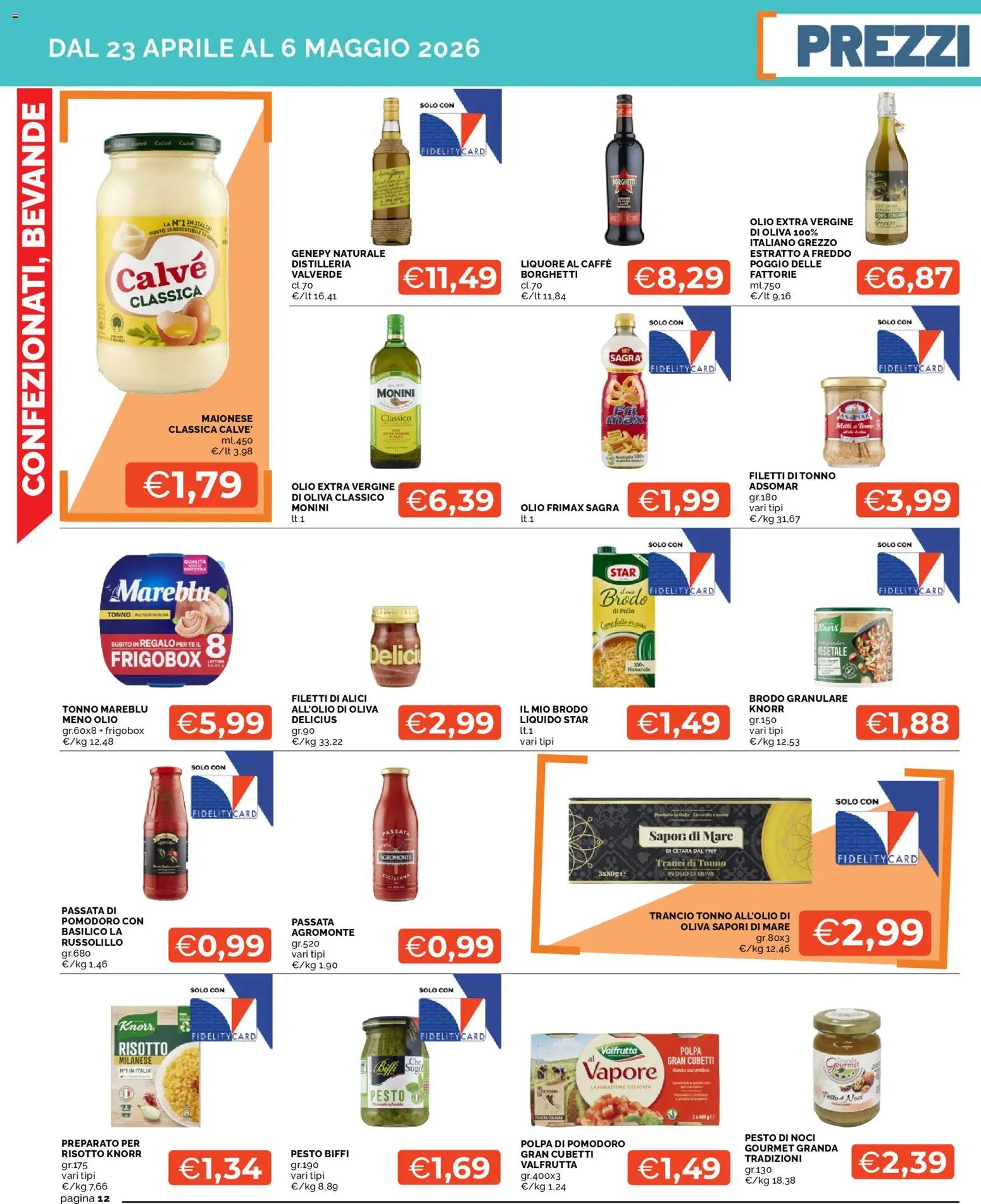 Volantino Mercatò del 23.04.2026 | Pagina: 12 | Prodotti: Caffè, Pomodoro, Pesto, Passata di pomodoro