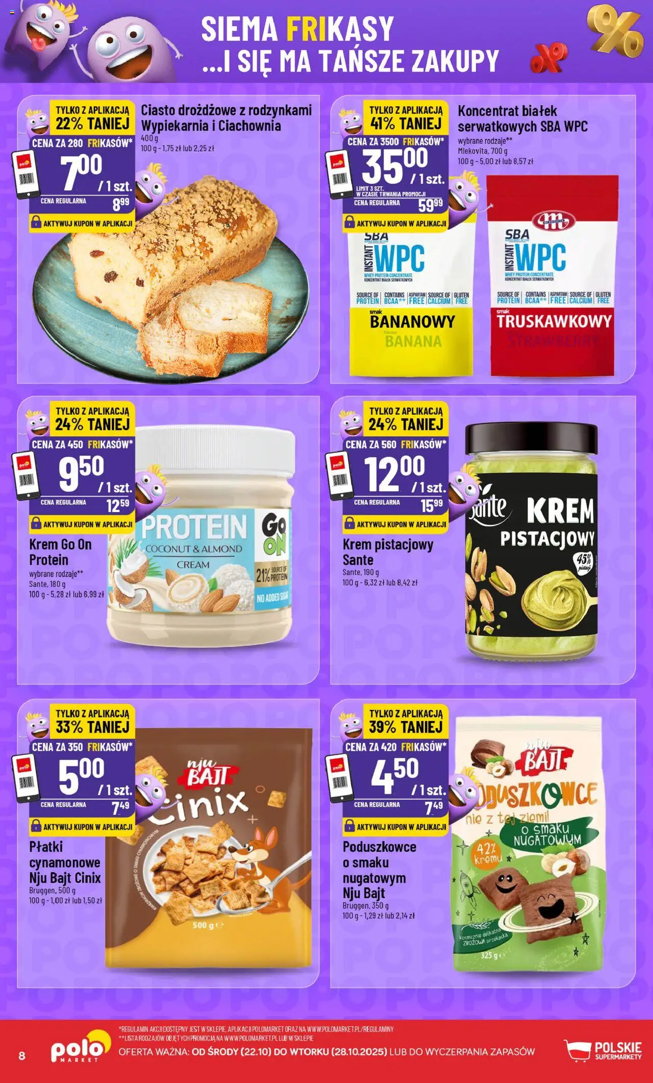 POLOmarket Gazetka - Frikasowe Hity od 22.10.2025 | Strona: 8 | Produkty: Ciasto drożdżowe, Ciasto, Płatki, Krem