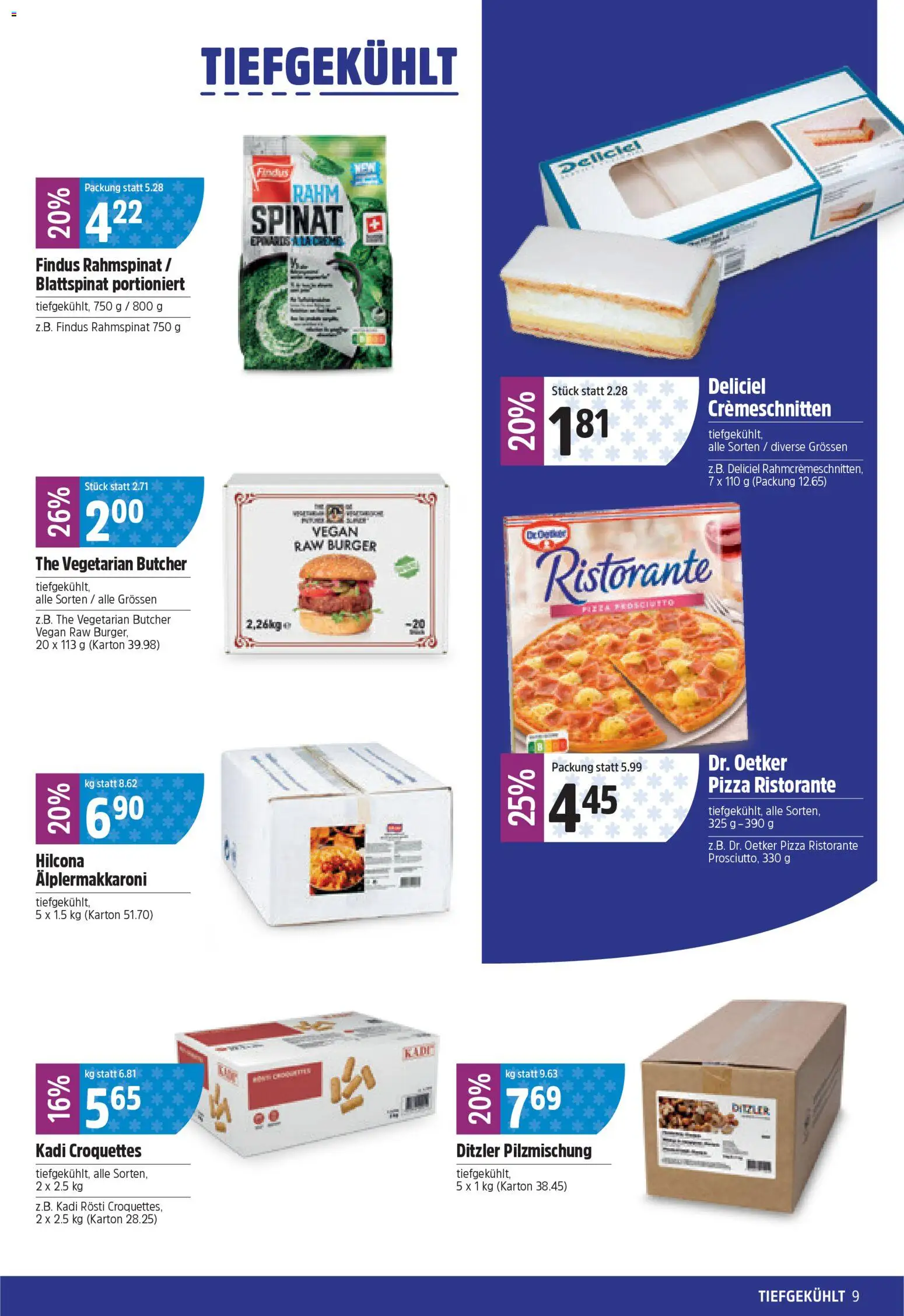 TopCC Aktionen – gültig ab 19.01.2026 | Seite: 9 | Produkte: Burger, Pizza, Creme