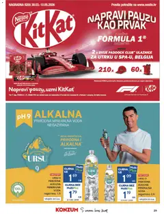 KitKat, KitKat chocolate bar - Pregled kataloga iz trgovine Konzum, vrijedi od 01.04.2026 | Stranica: 29