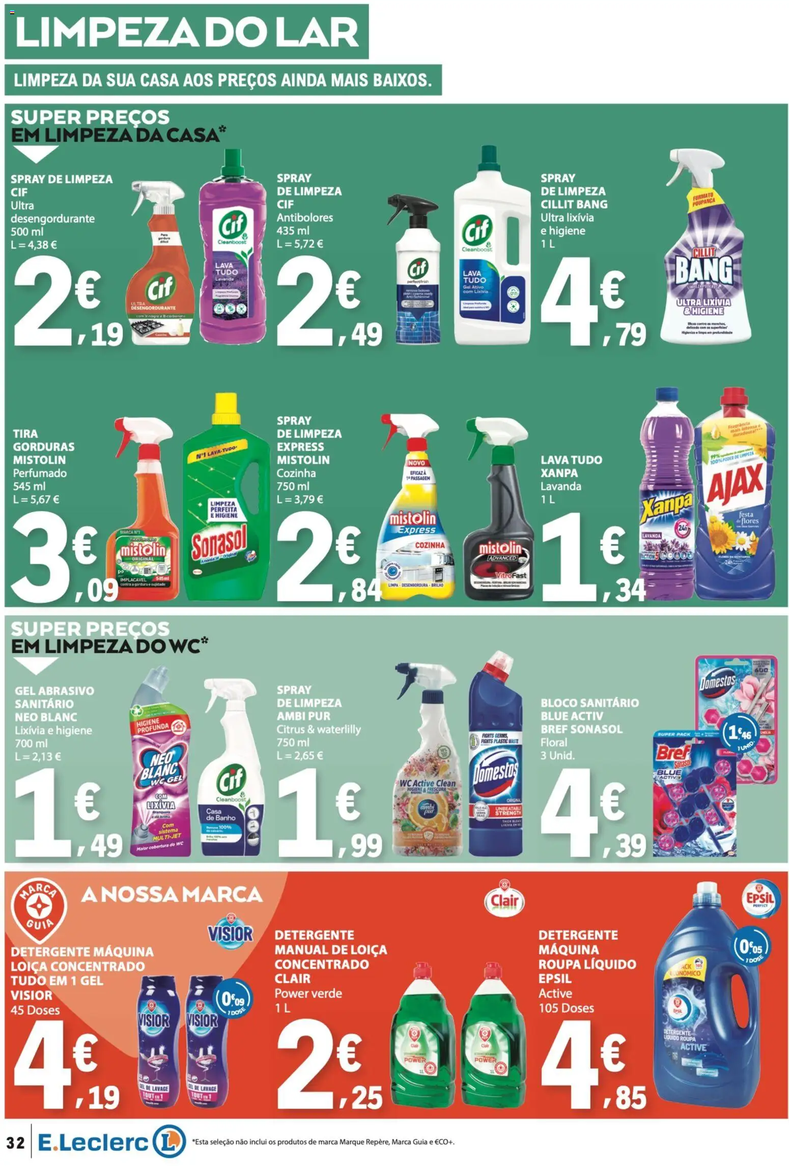 E.Leclerc folheto │ válido de 19.03.2026 | Página: 32 | Produtos: Flores, Fragrância, Detergente, Banho