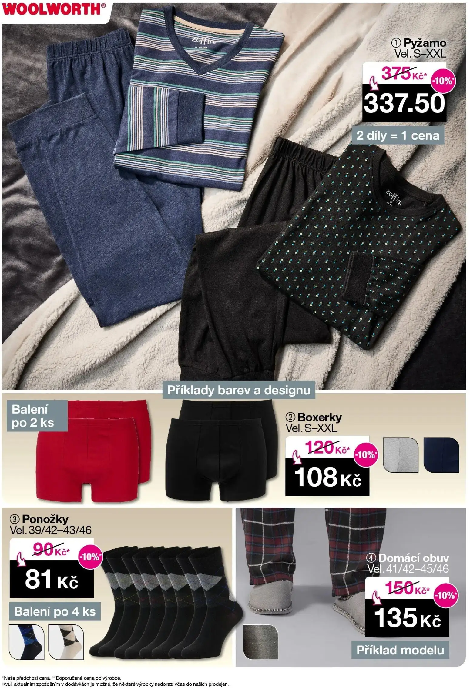 Woolworth leták od 28.11.2025 | Strana: 6 | Produkty: Ponožky, Pyžamo, Boxerky, Obuv