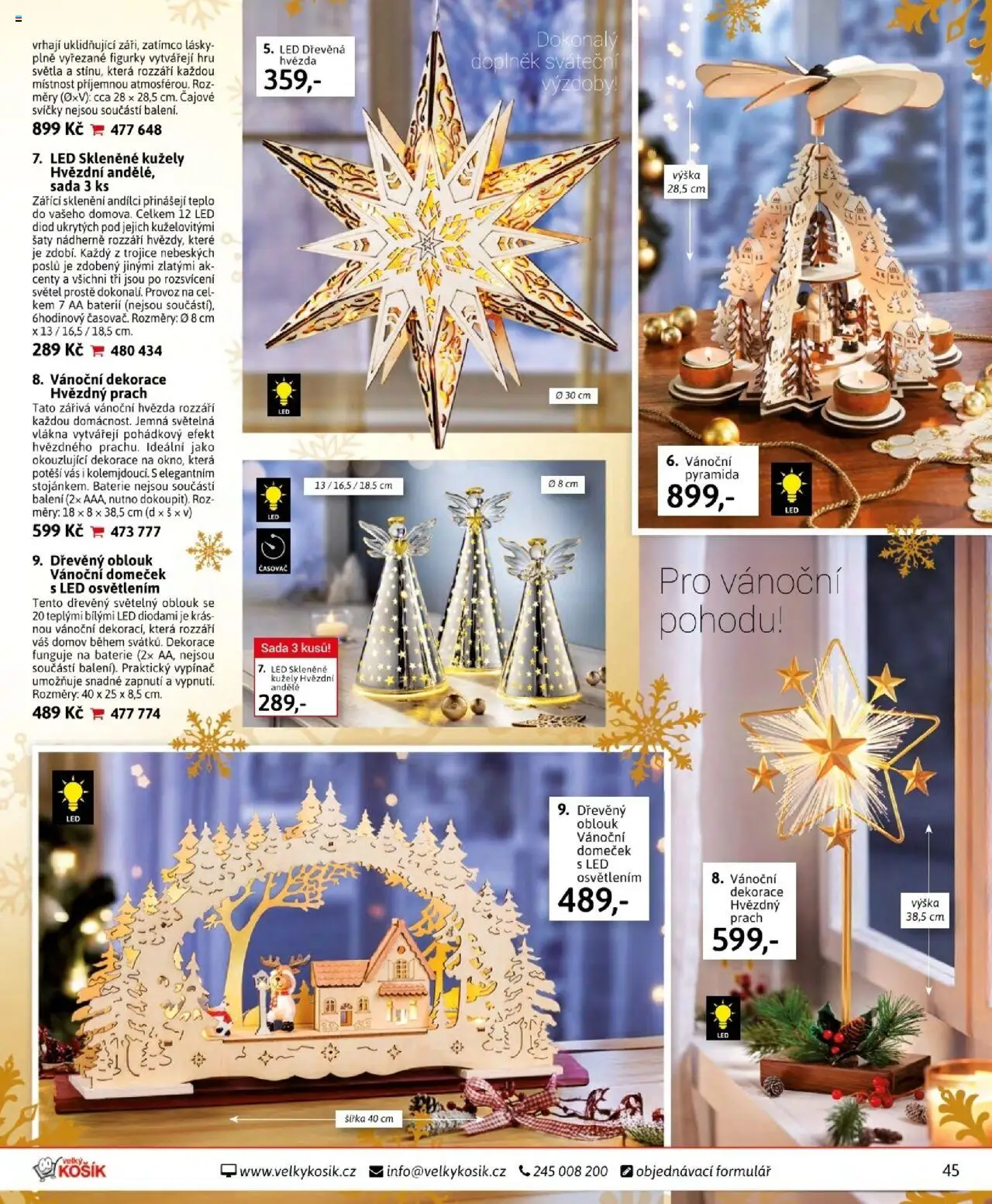 Velký Košík katalog říjen od 01.10.2025 | Strana: 45 | Produkty: Figurky, Svíčky, Časovač, LED