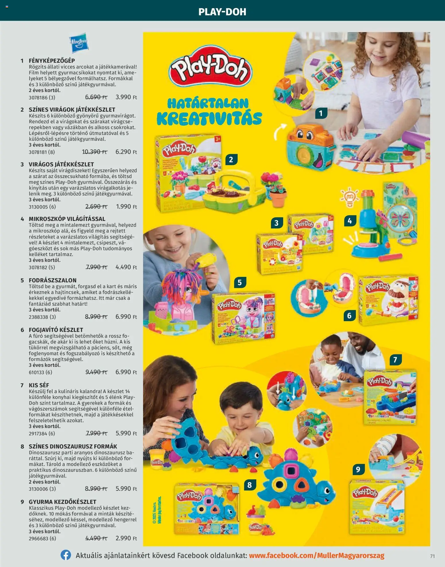 Müller akciós ujság - amely érvényes a következő dátumtól: 27.10.2025 | Oldal: 71 | Termékek: Virágok, Gyurma, Fényképezőgép