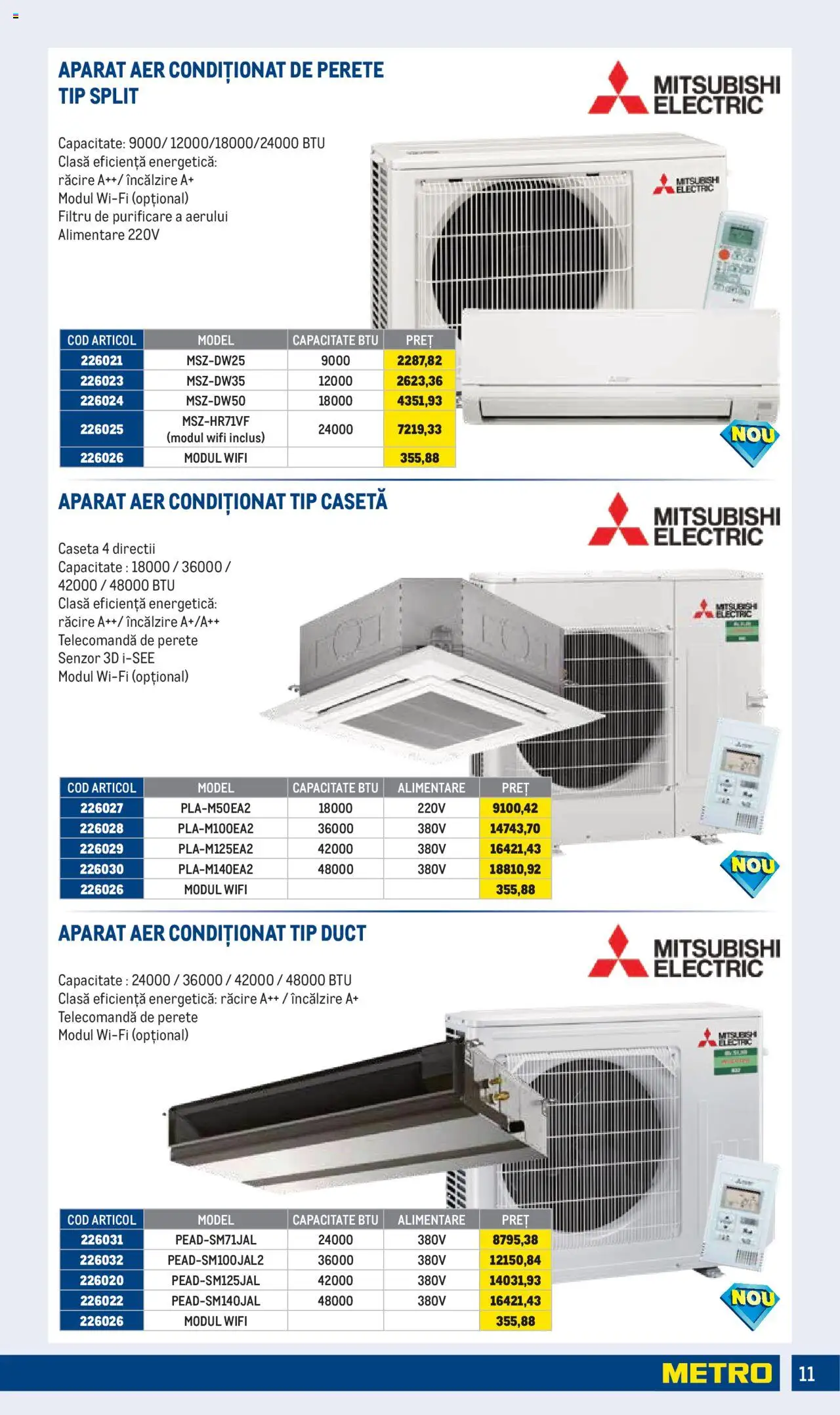 Catalog Metro – valabil de la 01.07.2025 | Pagină: 11 | Produse: Aer Condiționat