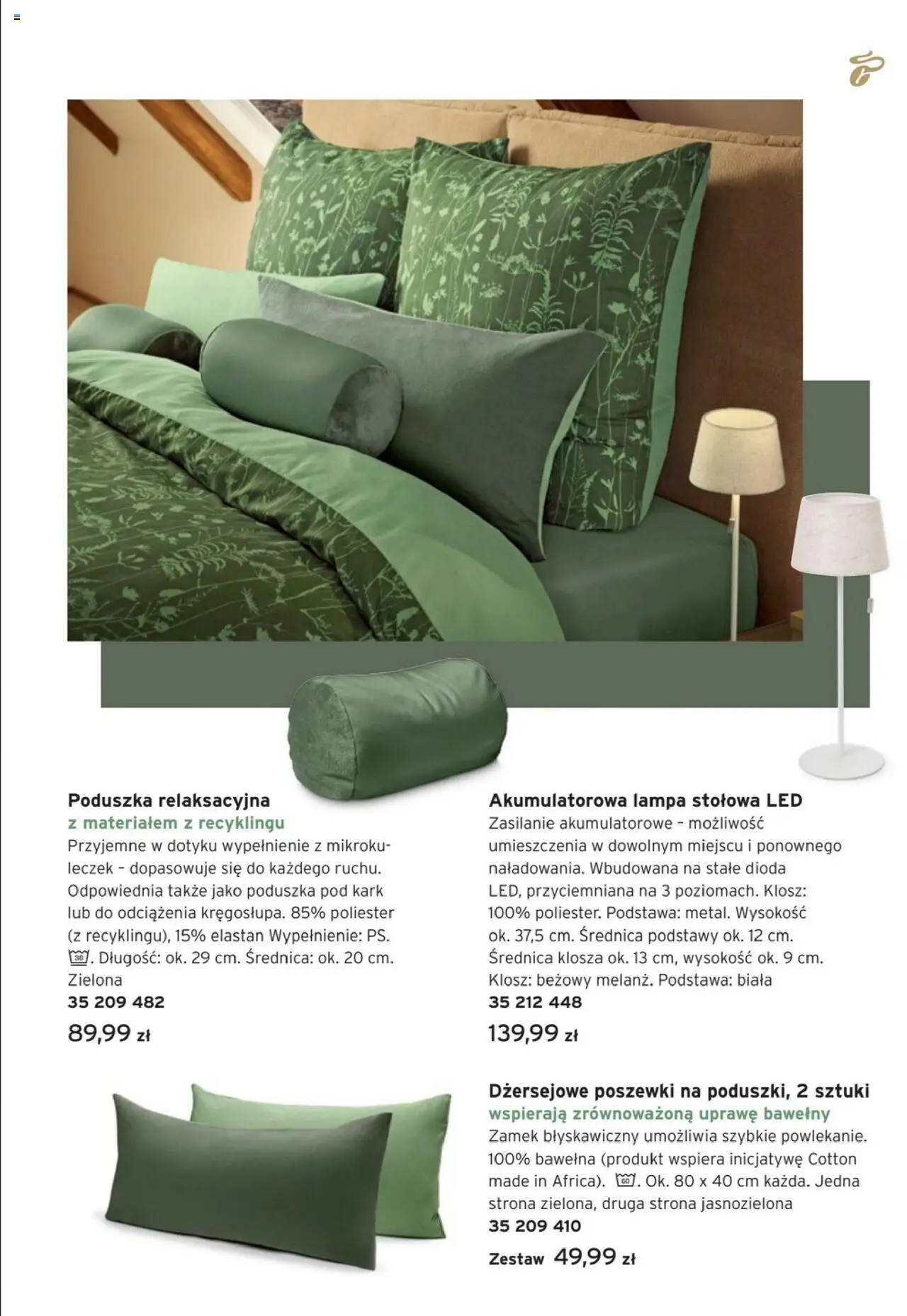 Tchibo promocje od 07.10.2025 | Strona: 7 | Produkty: Poduszka, Lampa