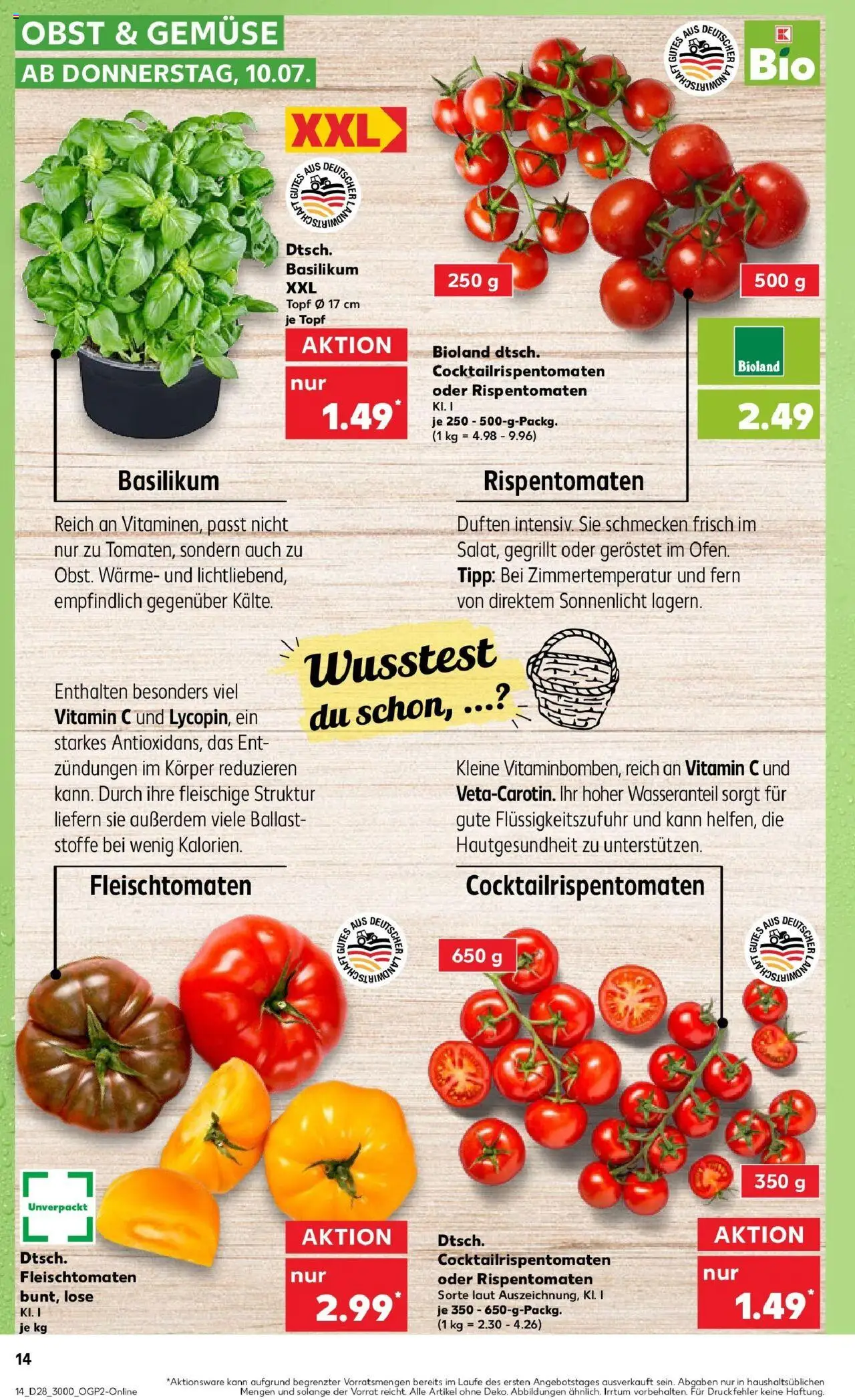 Kaufland prospekt Dossenheim	 - gültig ab dem 13.07.2025 | Seite: 29 | Produkte: Gemüse, Obst