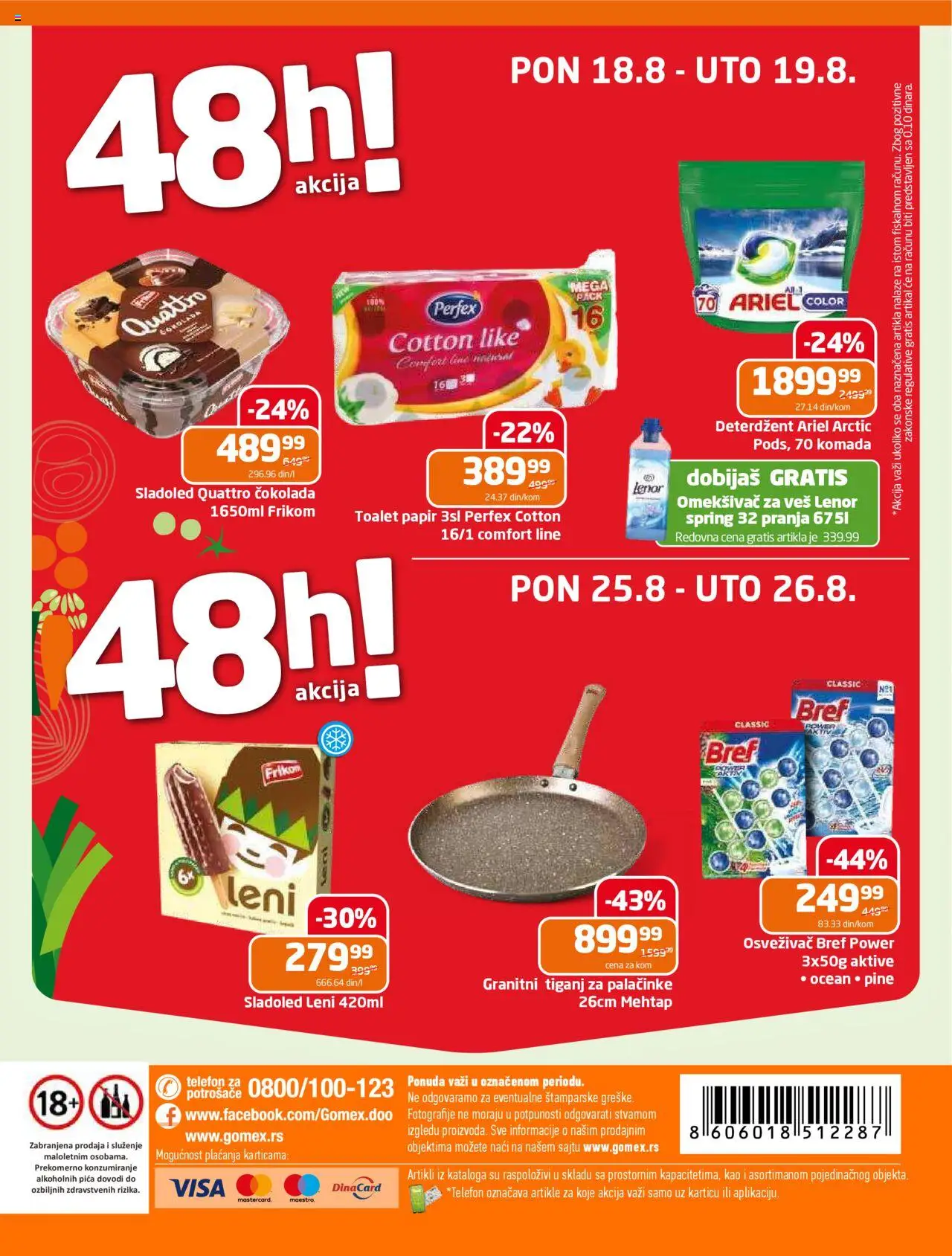 Gomex katalog - važi od 13.08.2025 | Strana: 24 | Proizvode: Lenor, Telefon, Pica, Tiganj