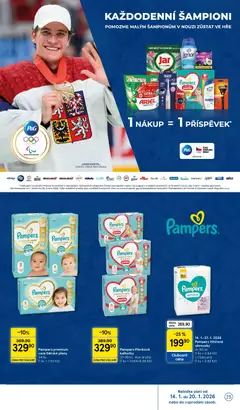 Náhled letáku Pampers Vlhčené ubrousky, 4× 80 ks Vlhčené ubrousky od 14.01.2026 | Strana: 25