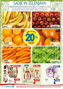 E.leclerc katalog akcije – veljaven od 10.12.2025 | Stran: 16 | Izdelki: Pomarance, Banane, Zelenjava, Cesen