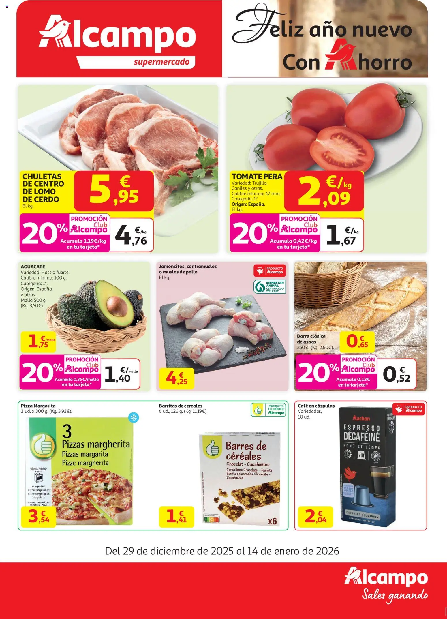 Alcampo - Maxi │ válido desde el 29.12.2025 | Página: 1 | Productos: Café, Chocolate, Cerdo, Peso