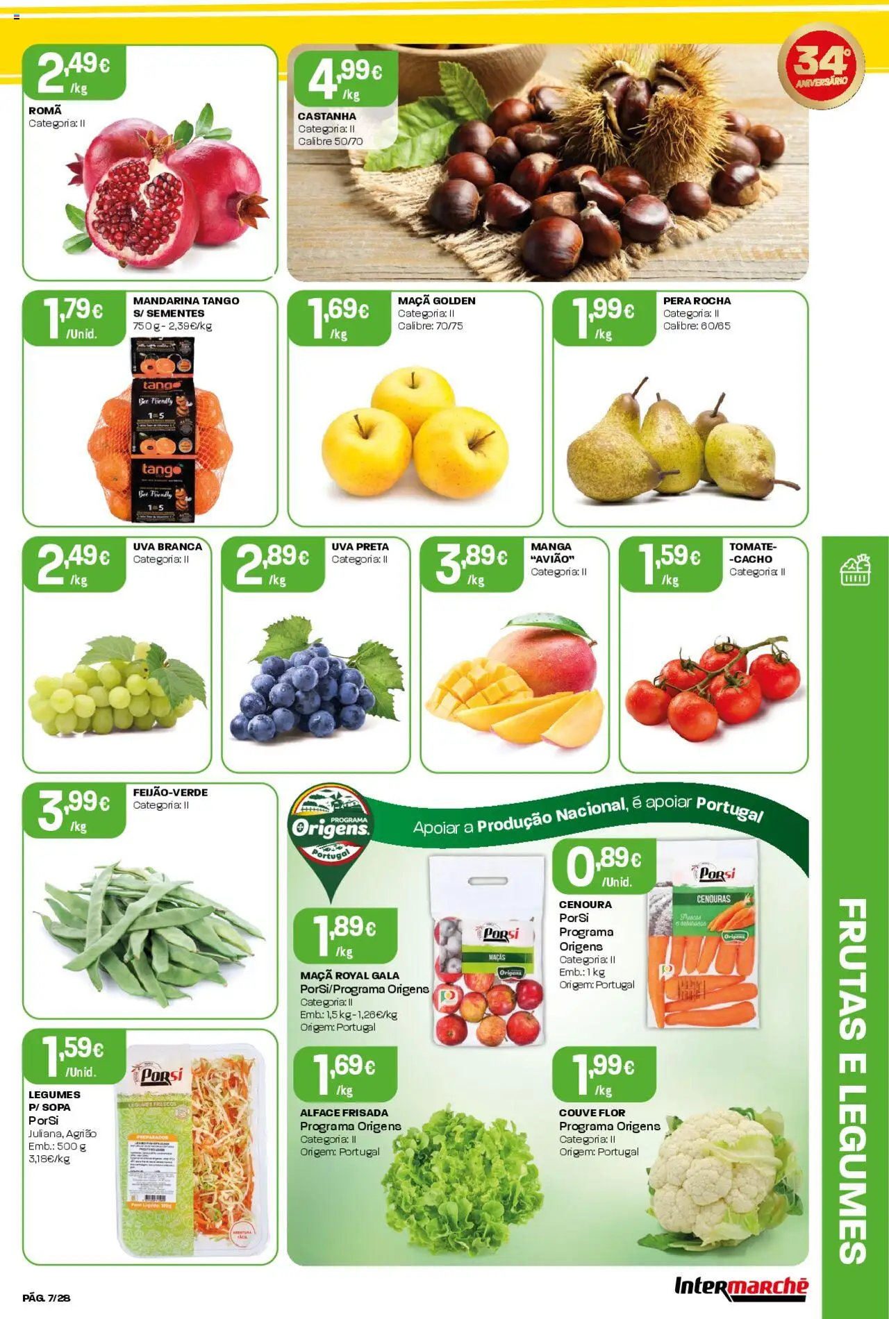 Intermarché Folheto Contact │ válido de 09.10.2025 | Página: 7 | Produtos: Maça, Tomate, Cenoura, Couve