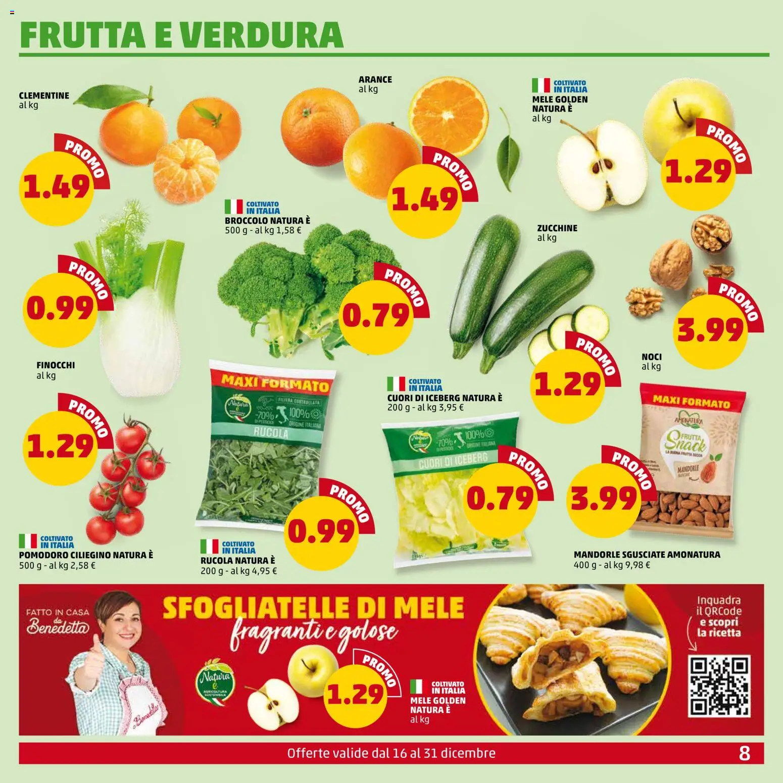 Volantino PENNY del 16.12.2025 | Pagina: 8 | Prodotti: Mele, Frutta, Pomodoro, Finocchi
