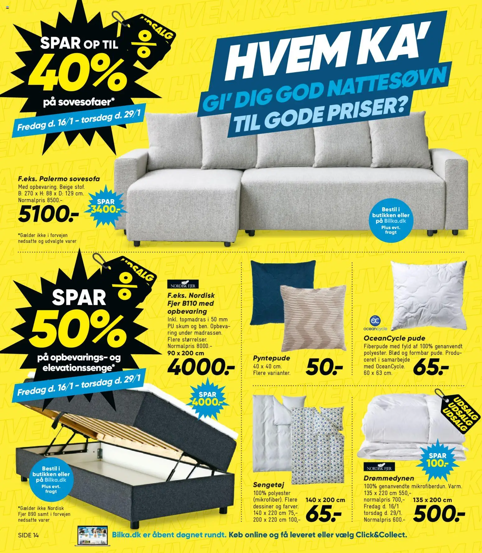 Bilka tilbudsavis – gyldig fra 16.01.2026 | Side: 22 | Produkter: Pude