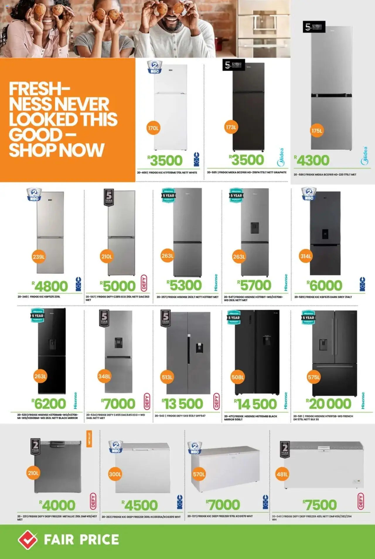 Fair Price Catalogue │ valid from 01.08.2025 | Page: 2 | Products: Freezer, Mirror, Fridge