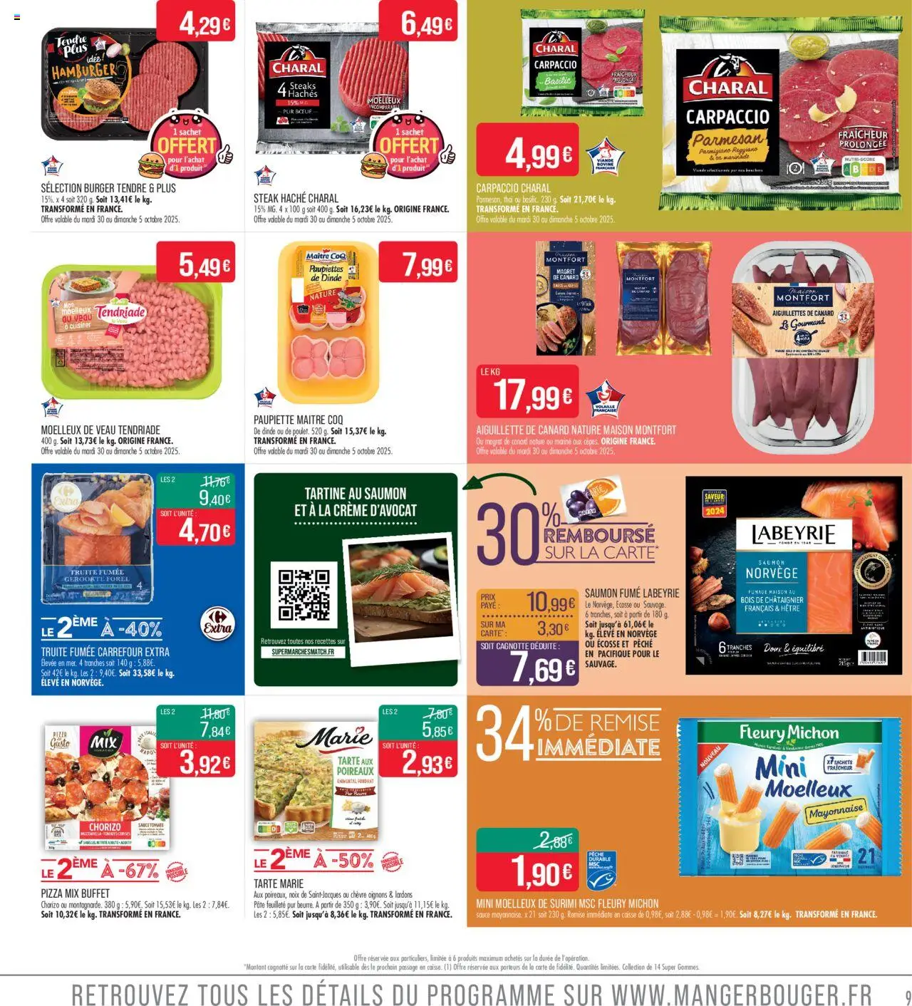  | Page: 9 | Produits: Chorizo, Pêche, Poireaux, Saumon