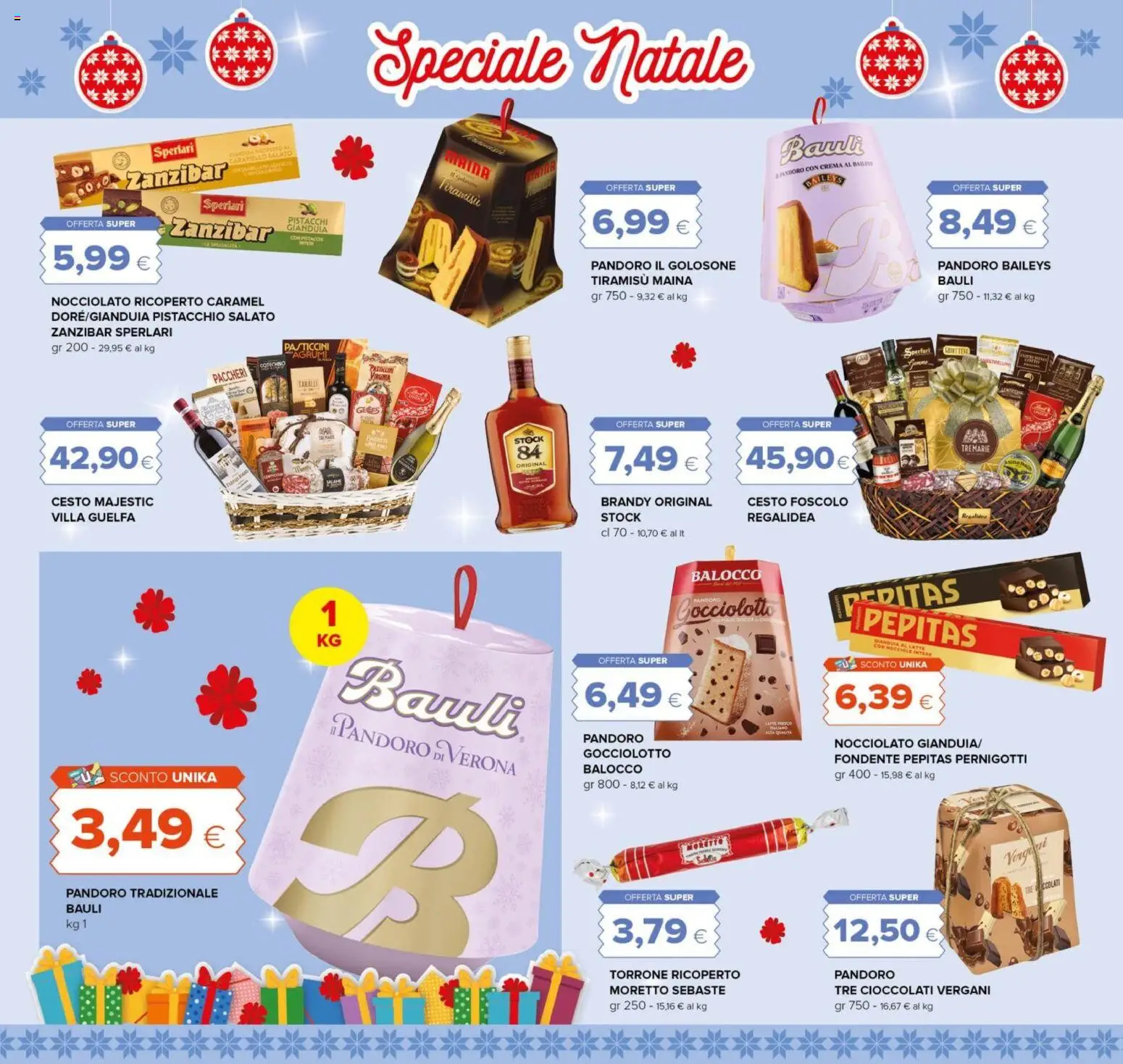 Volantino Oasi del 15.12.2025 | Pagina: 2 | Prodotti: Latte, Agrumi, Pandoro, Brandy