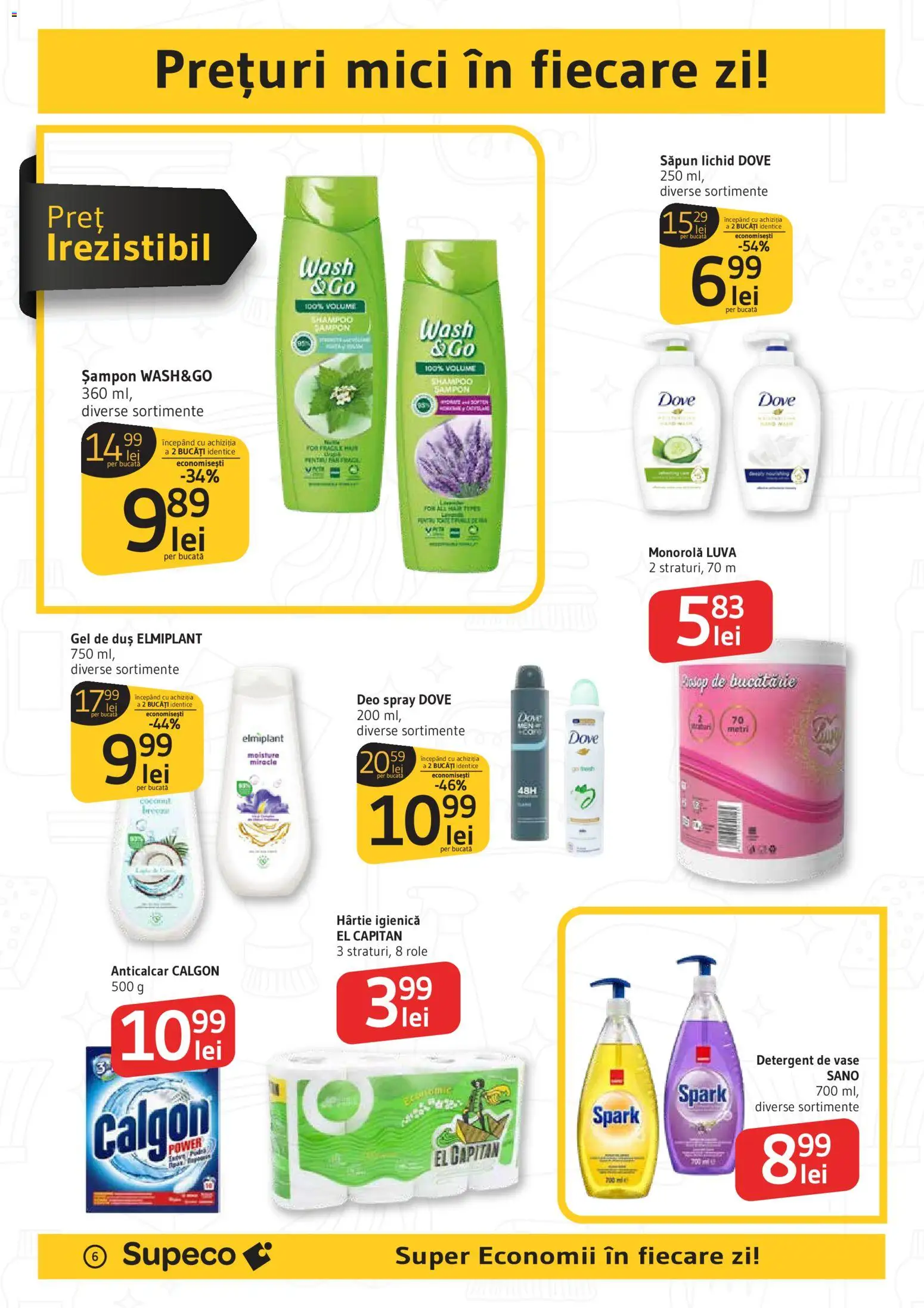 Noul catalog Supeco – valabil de la 29.10.2025 | Pagină: 6 | Produse: Bucătărie, Duș, Mici, Șampon