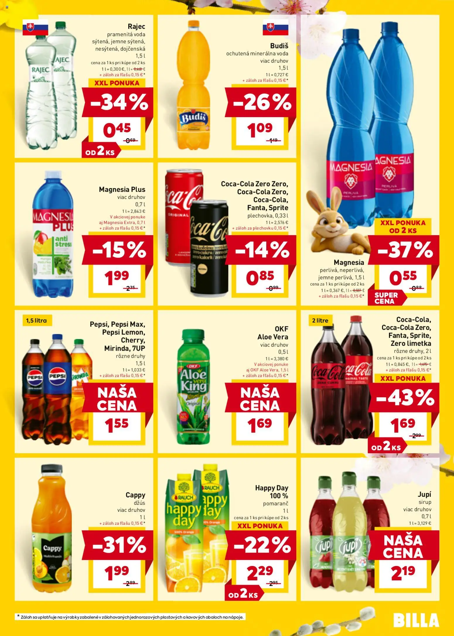 Nové Billa akcie – leták je platný od 04.03.2026 | Strana: 21 | Produkty: Džús, Budiš, Magnesia, Minerálna voda