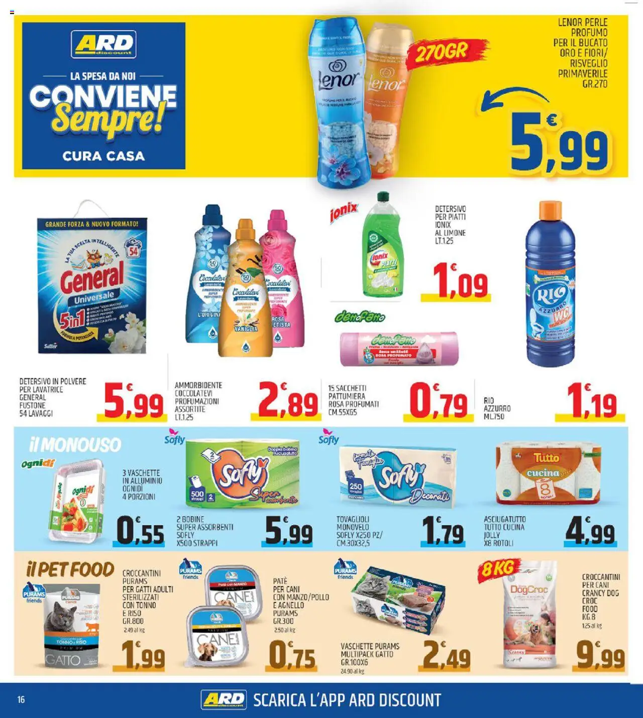 Volantino ARD Discount del 13.10.2025 | Pagina: 16 | Prodotti: Paté, Pattumiera, Asciugatutto, Profumo