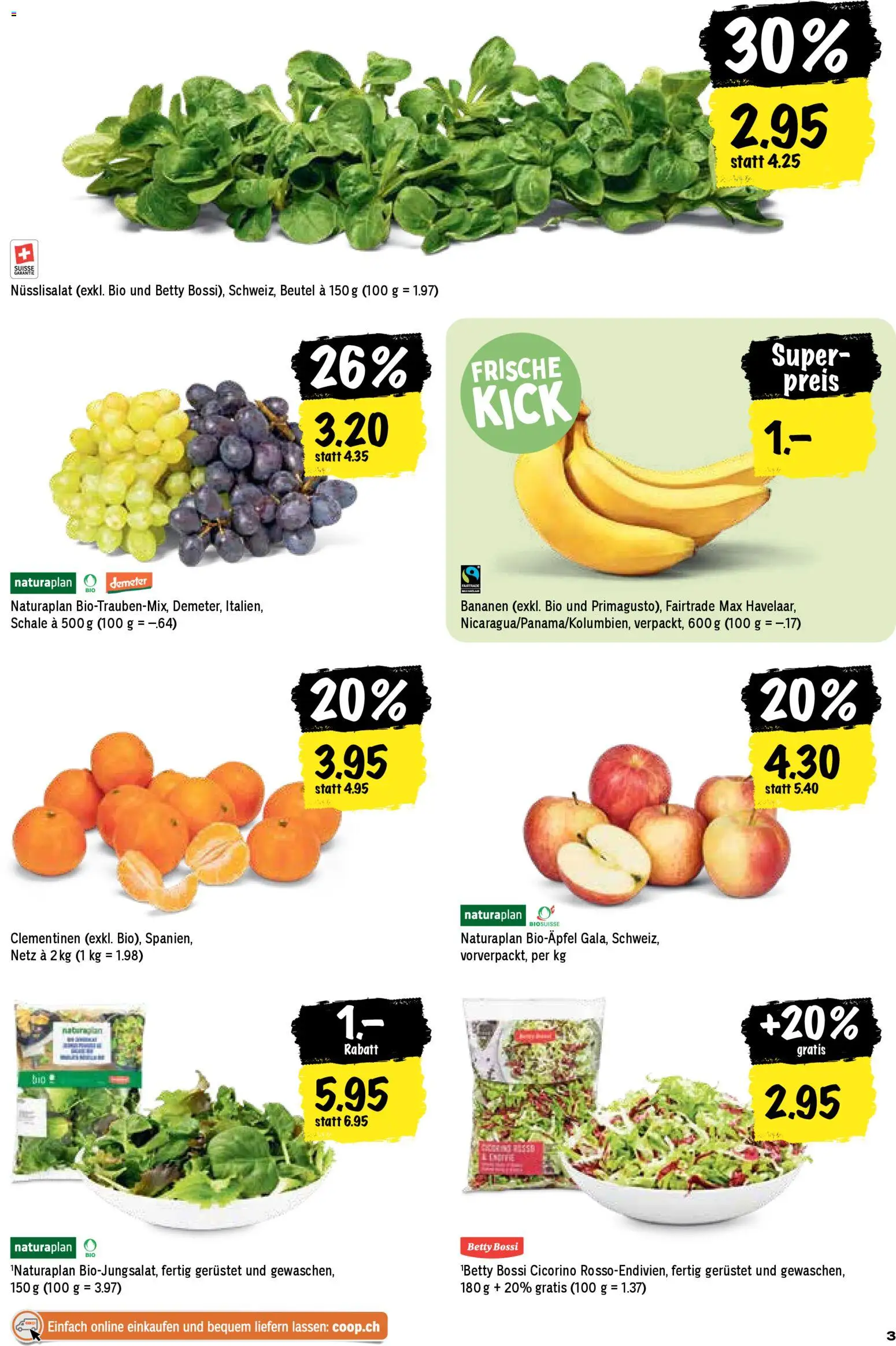 Coop Aktionen – gültig ab 06.11.2025 | Seite: 3 | Produkte: Bananen