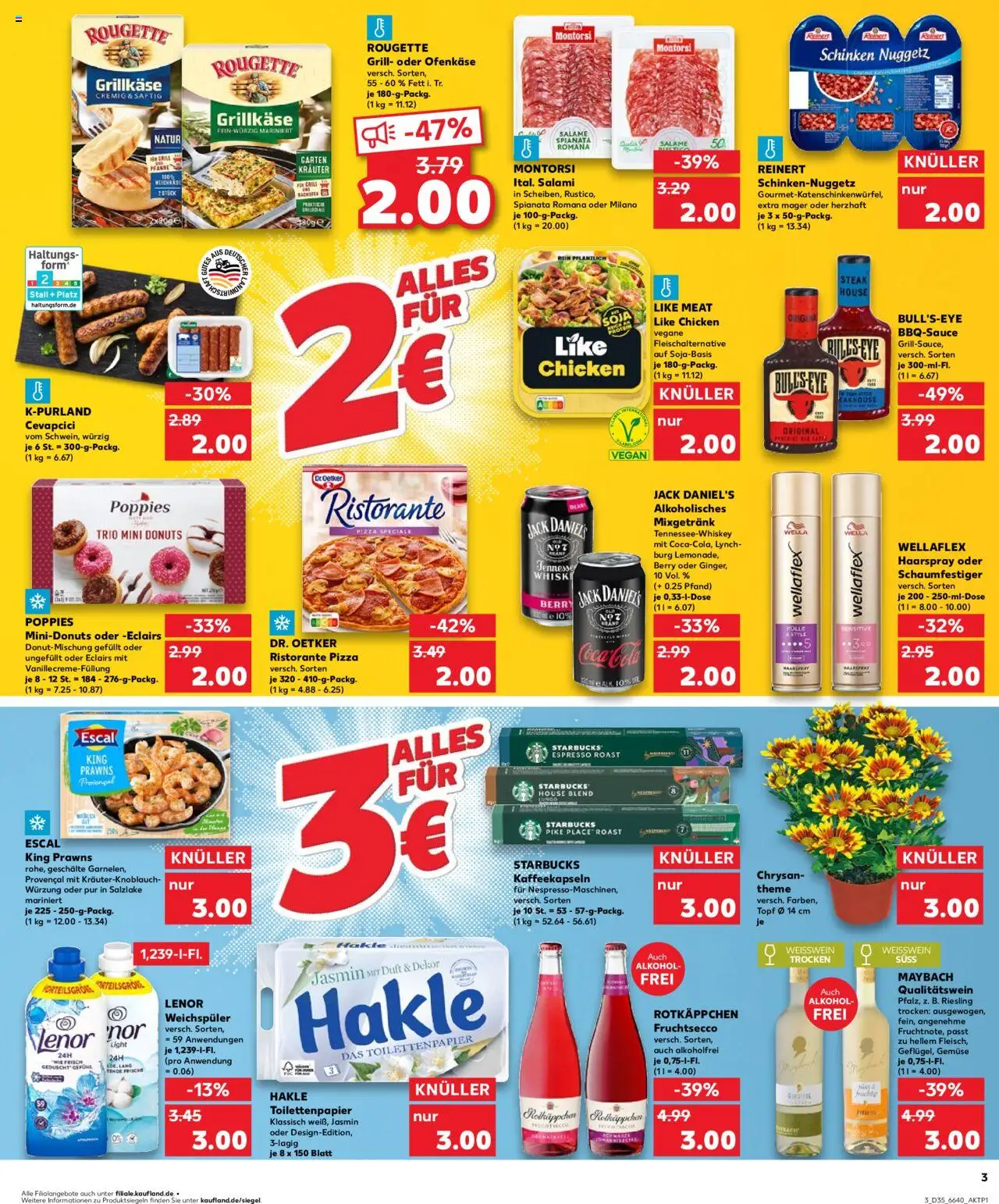 Kaufland Prospekt 	 - gültig ab dem 28.08.2025 | Seite: 3 | Produkte: Duft, Haarspray, Fruchtsecco, Pizza
