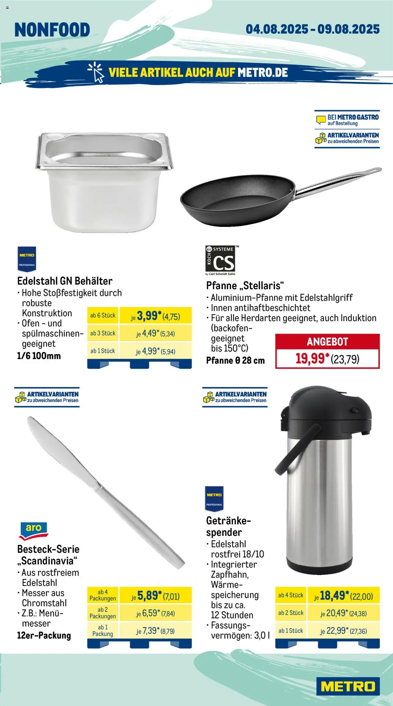Metro Wochen-Angebote Gastro - gültig ab dem 04.08.2025 | Seite: 19 | Produkte: Ofen, Backofen
