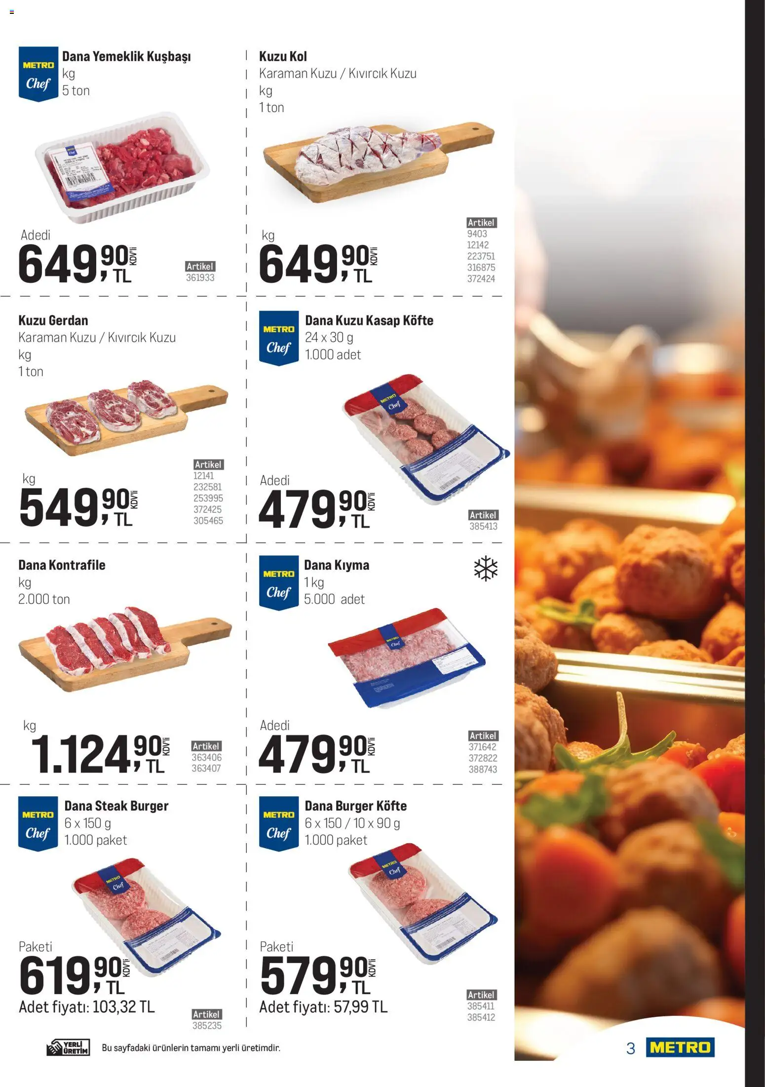Metro - Şehir Otelleri - 18.11.2025 tarihinden itibaren geçerlidir | Sayfa: 3 | Ürünler: Kıyma