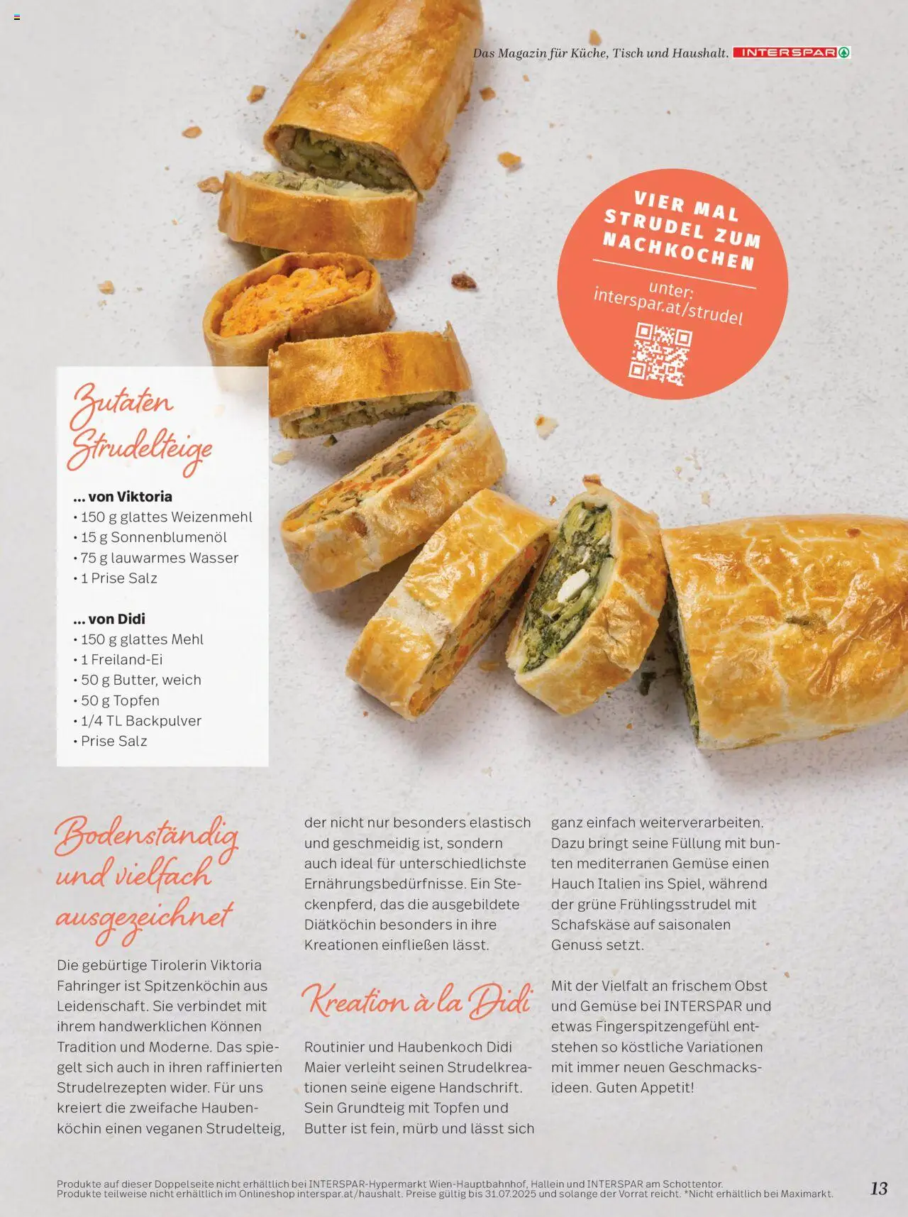 Interspar Mein Zuhause Magazin Frühling 2025 gültig ab 28.04.2025 | Seite: 13 | Produkte: Gemüse, Obst, Salz, Butter