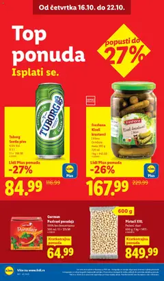 Freshona Kiseli krastavci, I klasa, Oceđena masa 380 g, 720 ml - pregled Lidl kataloga - važi od 16.10.2025 | Strana: 12