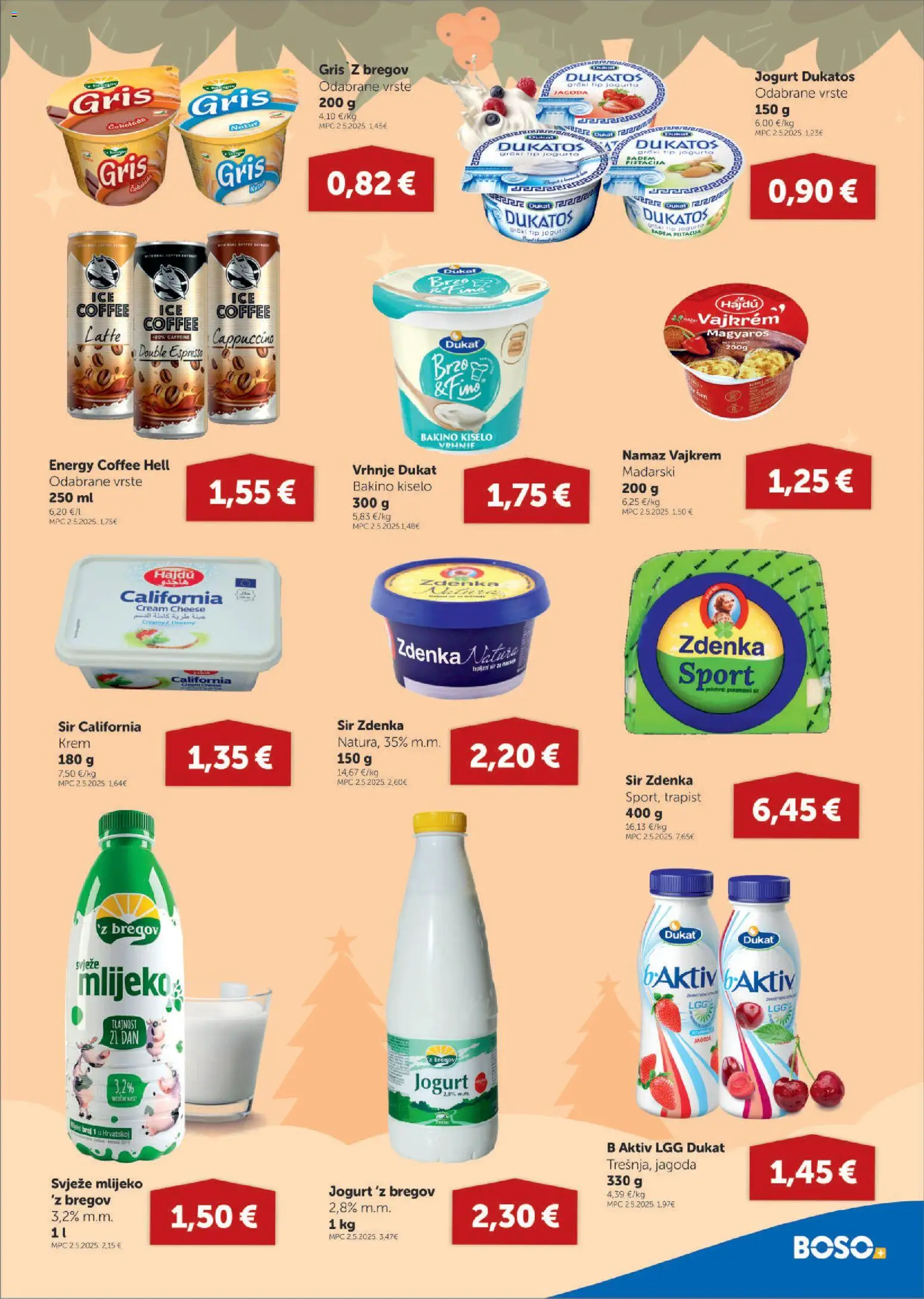 Boso katalog | vrijedi od 22.12.2025 | Stranica: 5 | Proizvodi: Sir, Trapist, Badem, Cappuccino