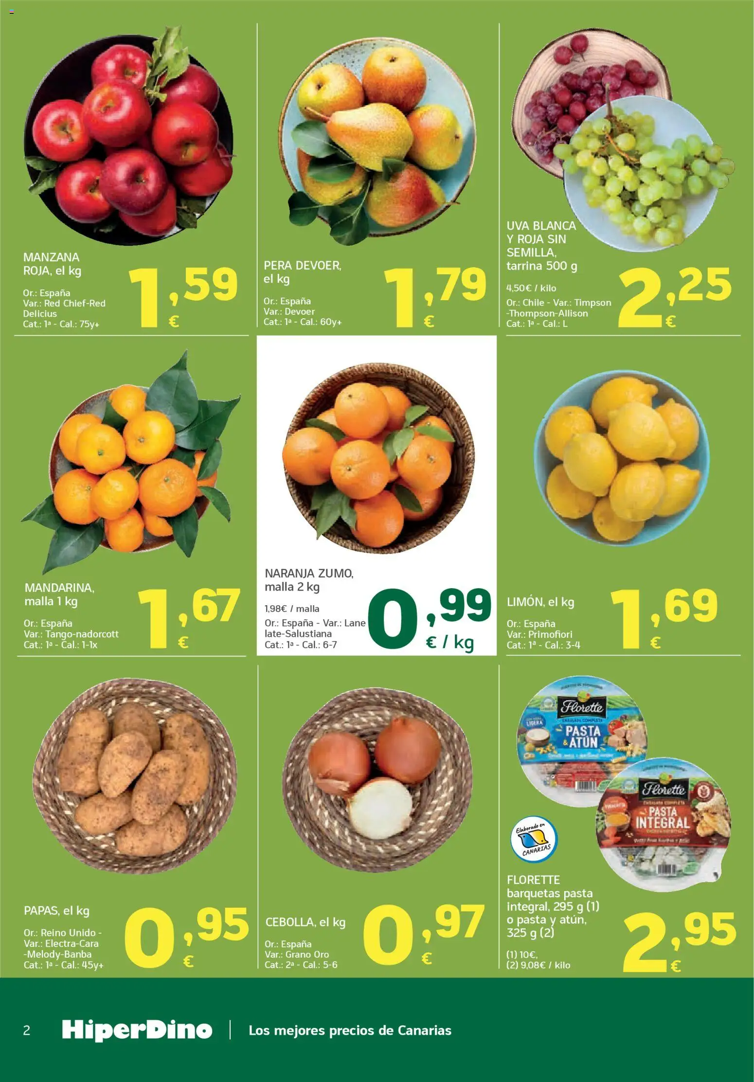 HiperDino folleto │ válido desde el 24.03.2026 | Página: 2 | Productos: Pasta, Manzana, Ensalada
