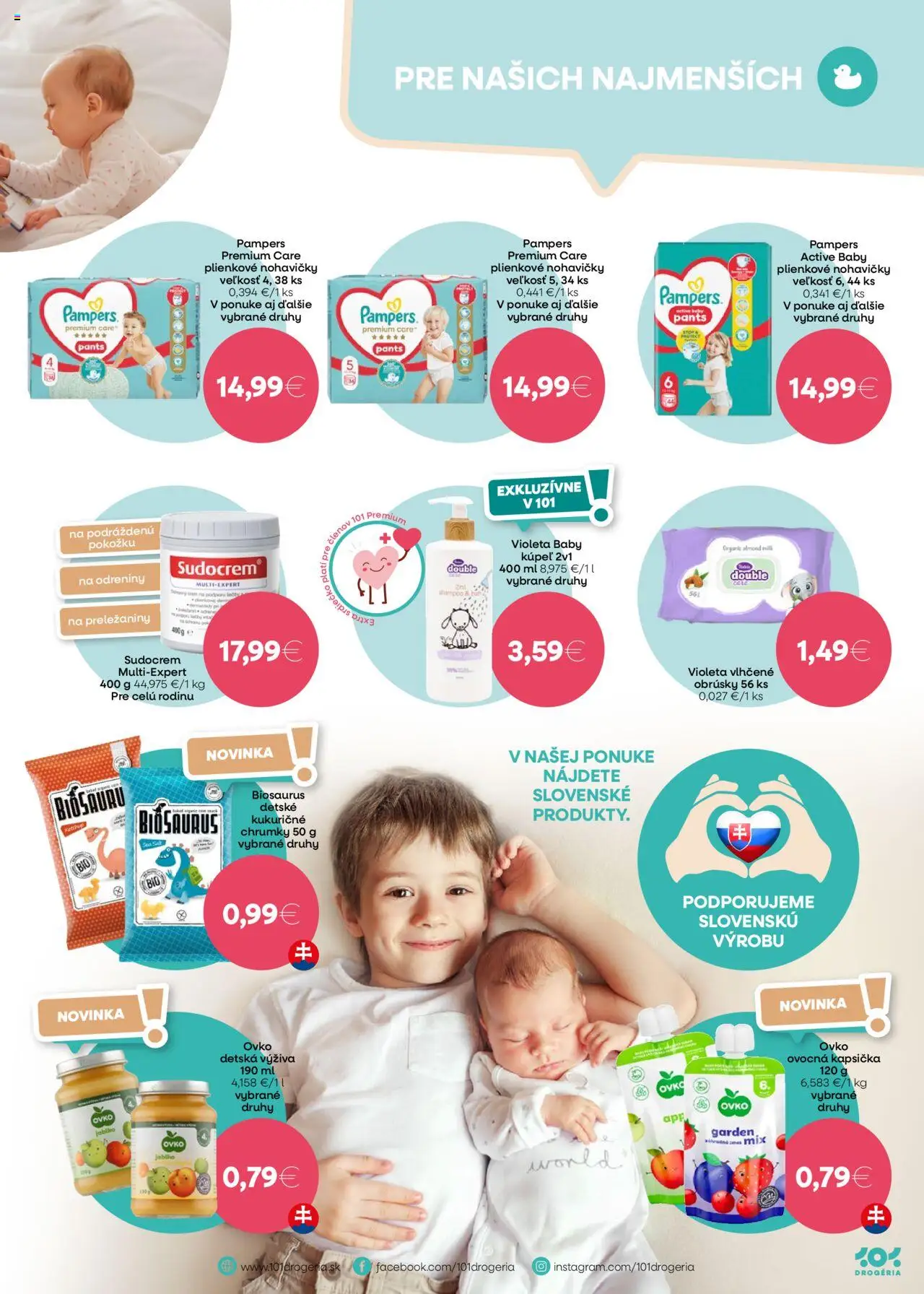 101 drogerie leták │ platný od 06.08.2025 | Strana: 7 | Produkty: Pampers Premium Care, Sudocrem, Krém, Pampers