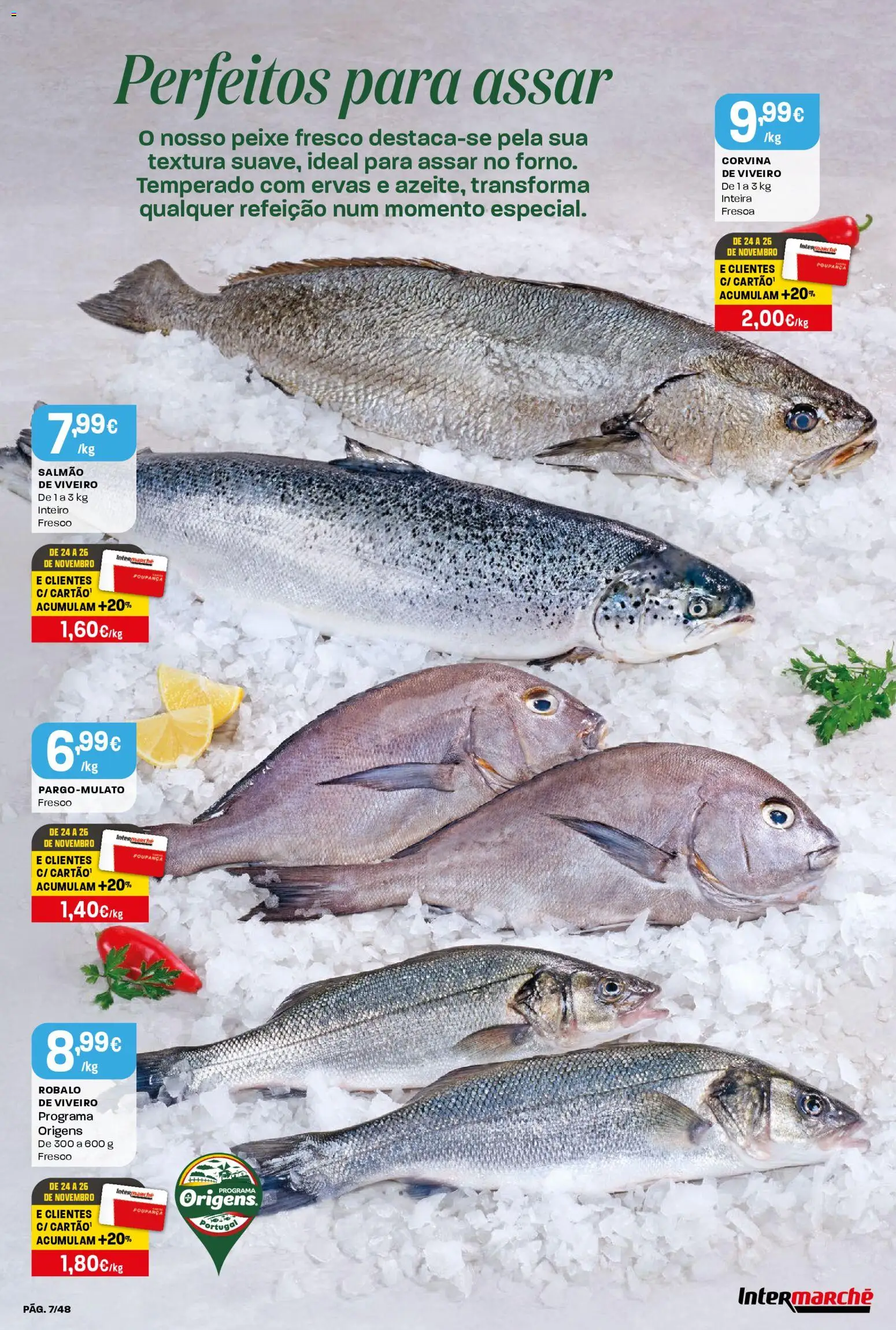 Intermarché folheto │ válido de 20.11.2025 | Página: 7 | Produtos: Salmão, Peixe