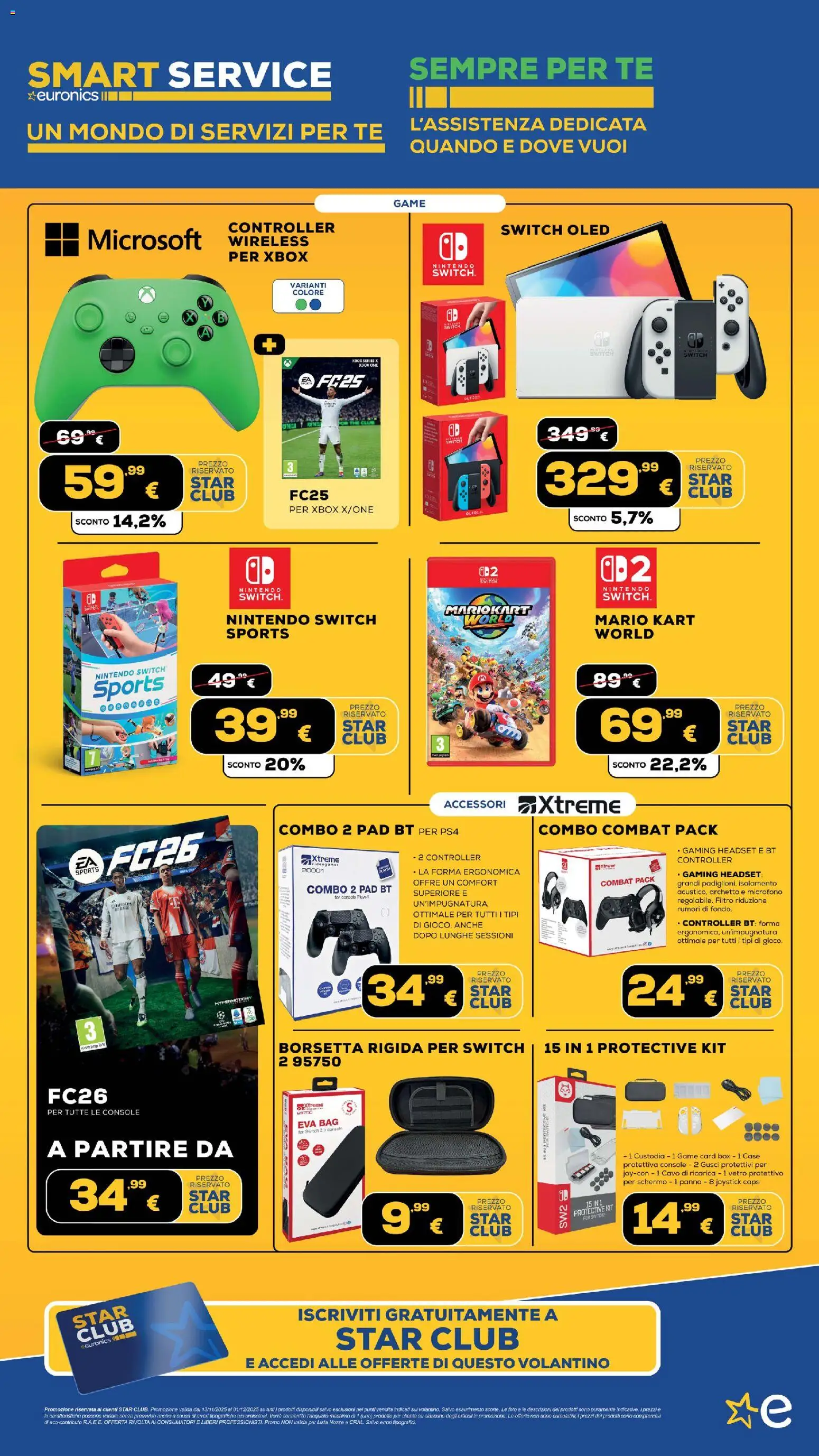 Volantino Euronics del 13.11.2025 | Pagina: 16 | Prodotti: Tè, Panna, Xbox, Microfono