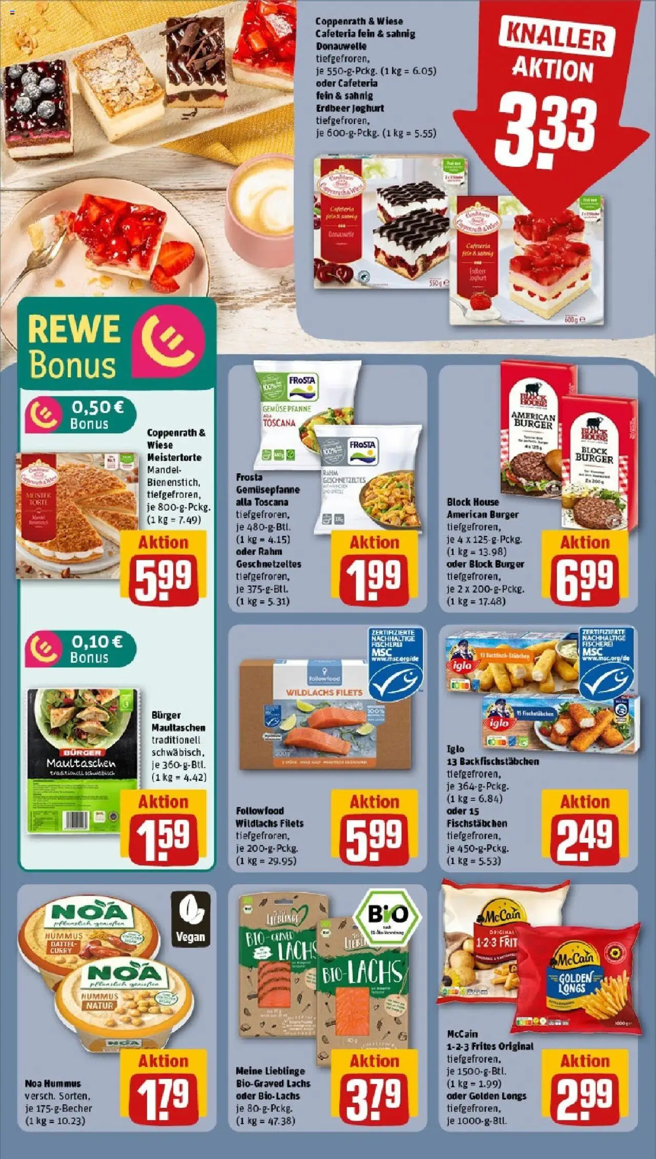 Rewe prospekt Nürnberg	 - gültig ab dem 01.06.2025 | Seite: 15 | Produkte: McCain 123 Frites, Frosta, Lachs, Gemüse