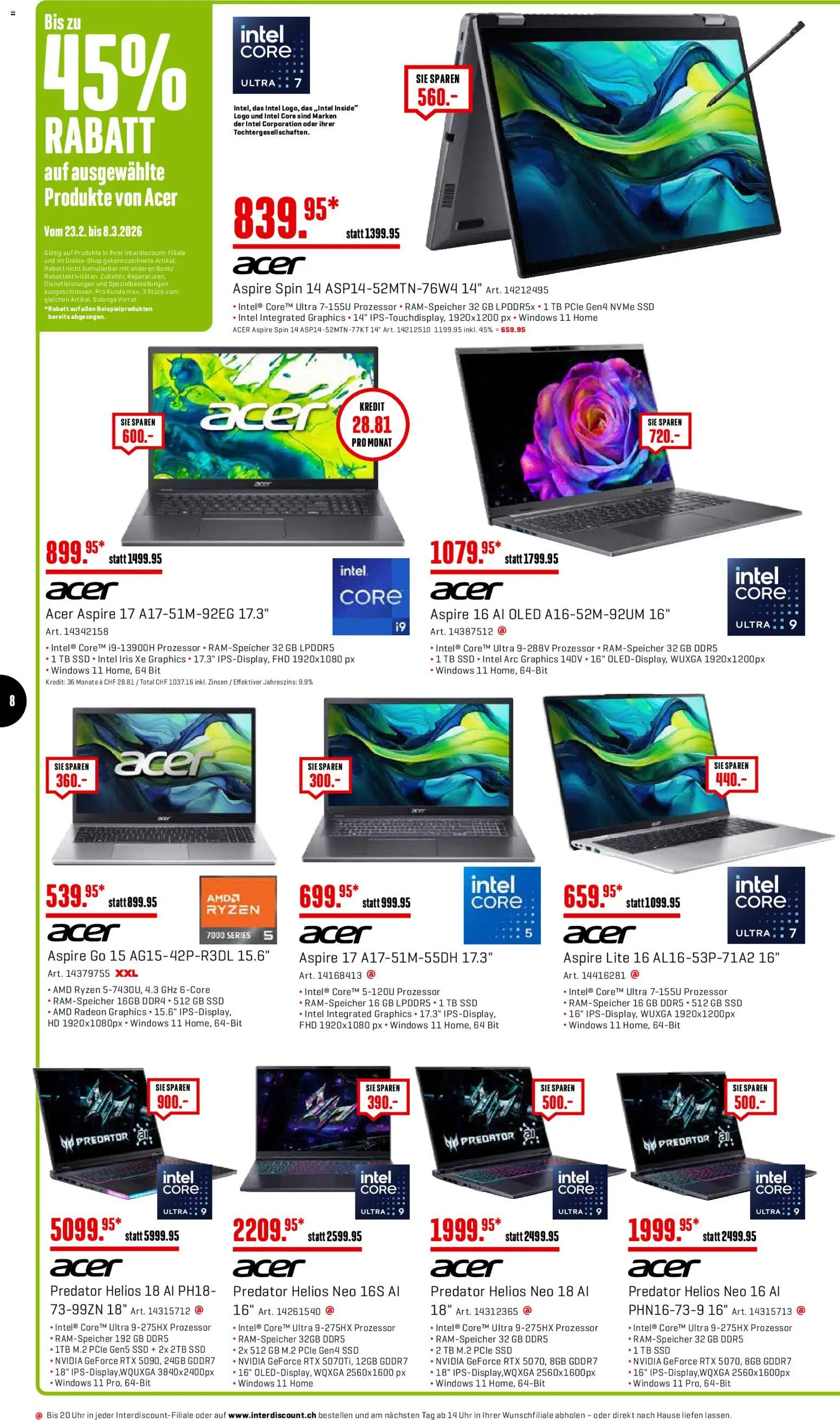 Interdiscount Aktionen – gültig ab 23.02.2026 | Seite: 8